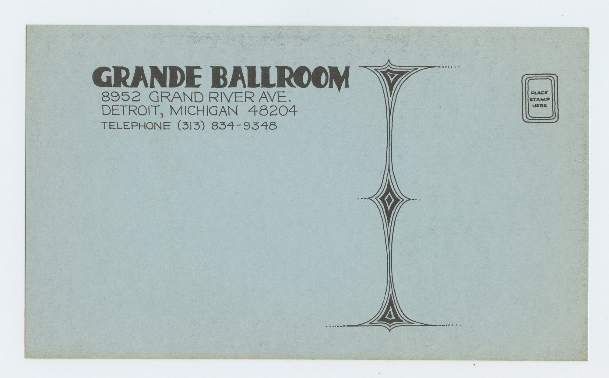 Grande Ballroom Postcard 1968 Aug 23 Albert King Jagged Edge