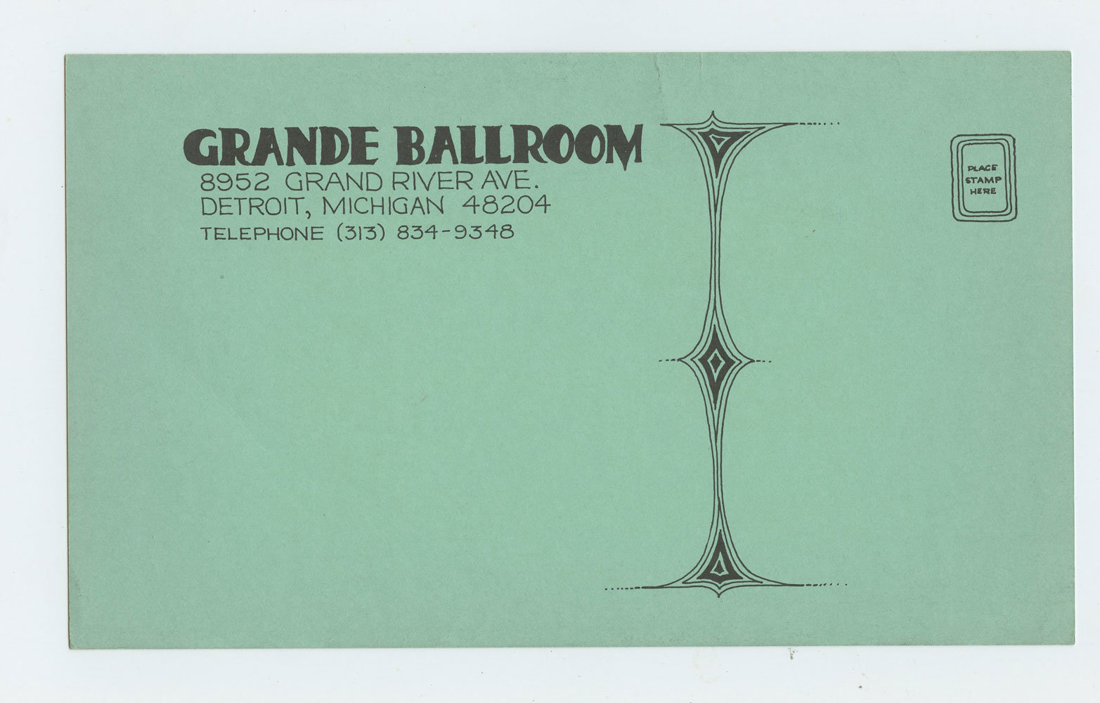 Grande Ballroom Postcard 1968 Aug 23 Albert King Jagged Edge