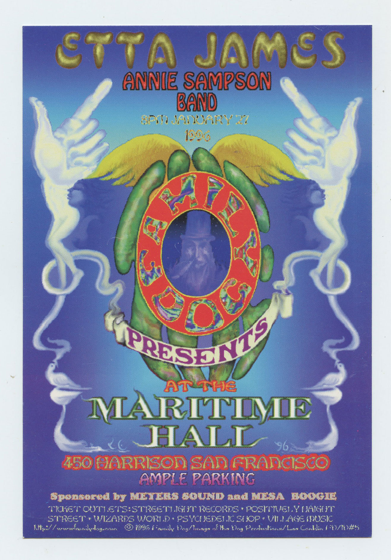 Maritime Hall 1996 Jan 27 Etta James Handbill Lee Conklin