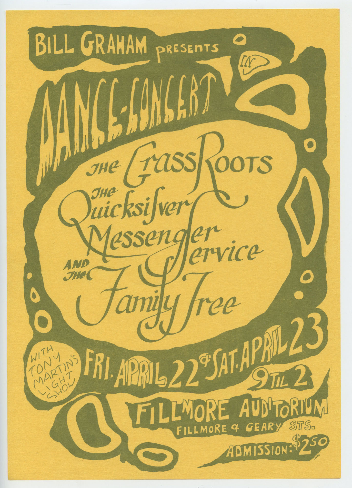 BG   0 Handbill Grass Roots 1966 Apr 22