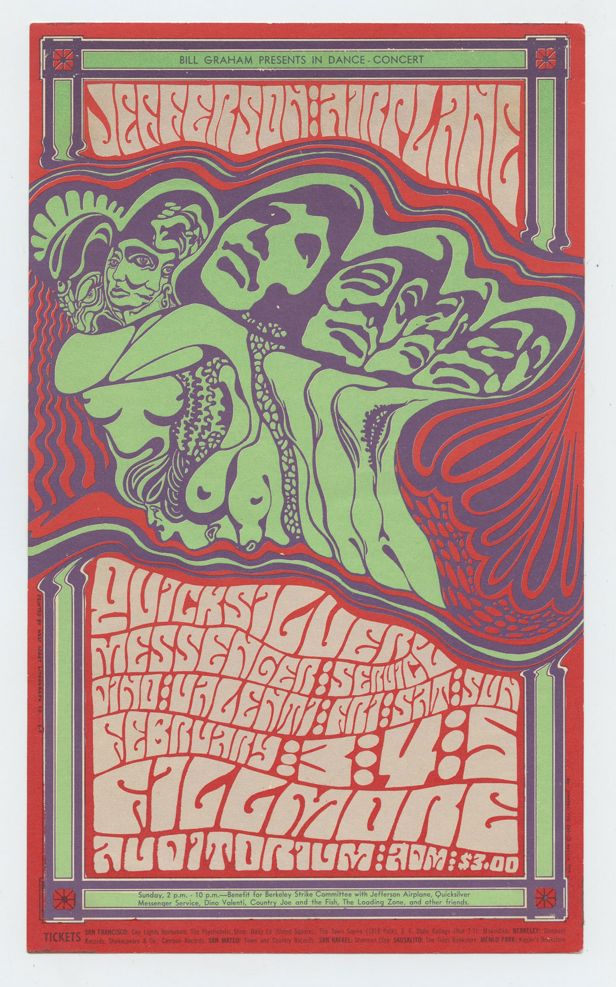 BG  48 Handbill Jefferson Airplane 1967 Feb 3