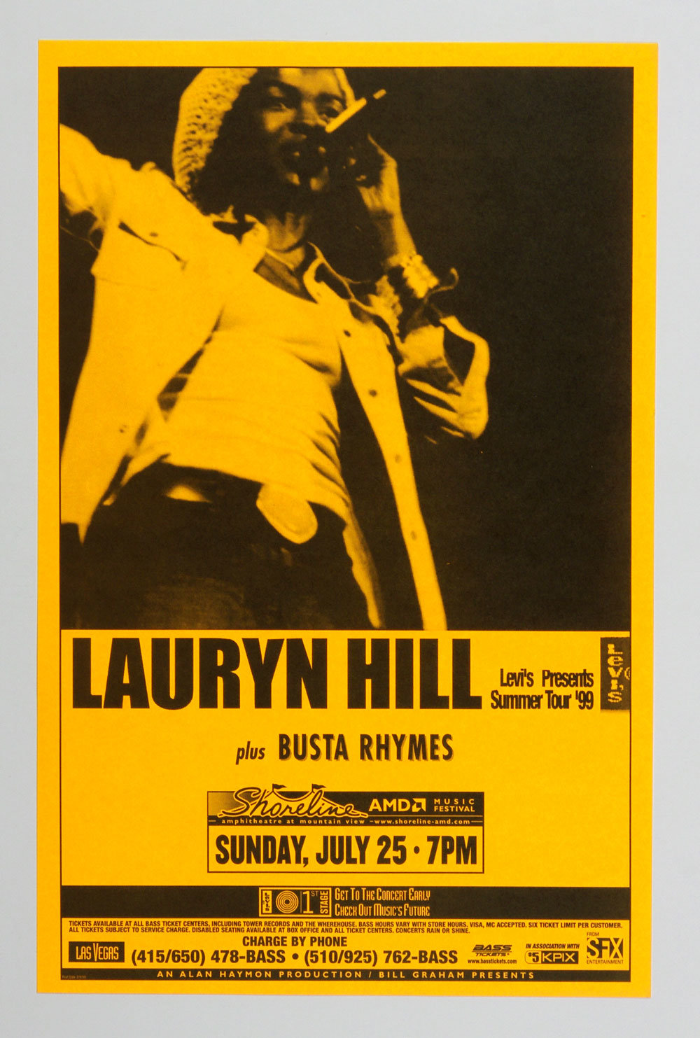 Lauryn Hill Poster 1999 Jul 25 Shoreline Amphitheatre