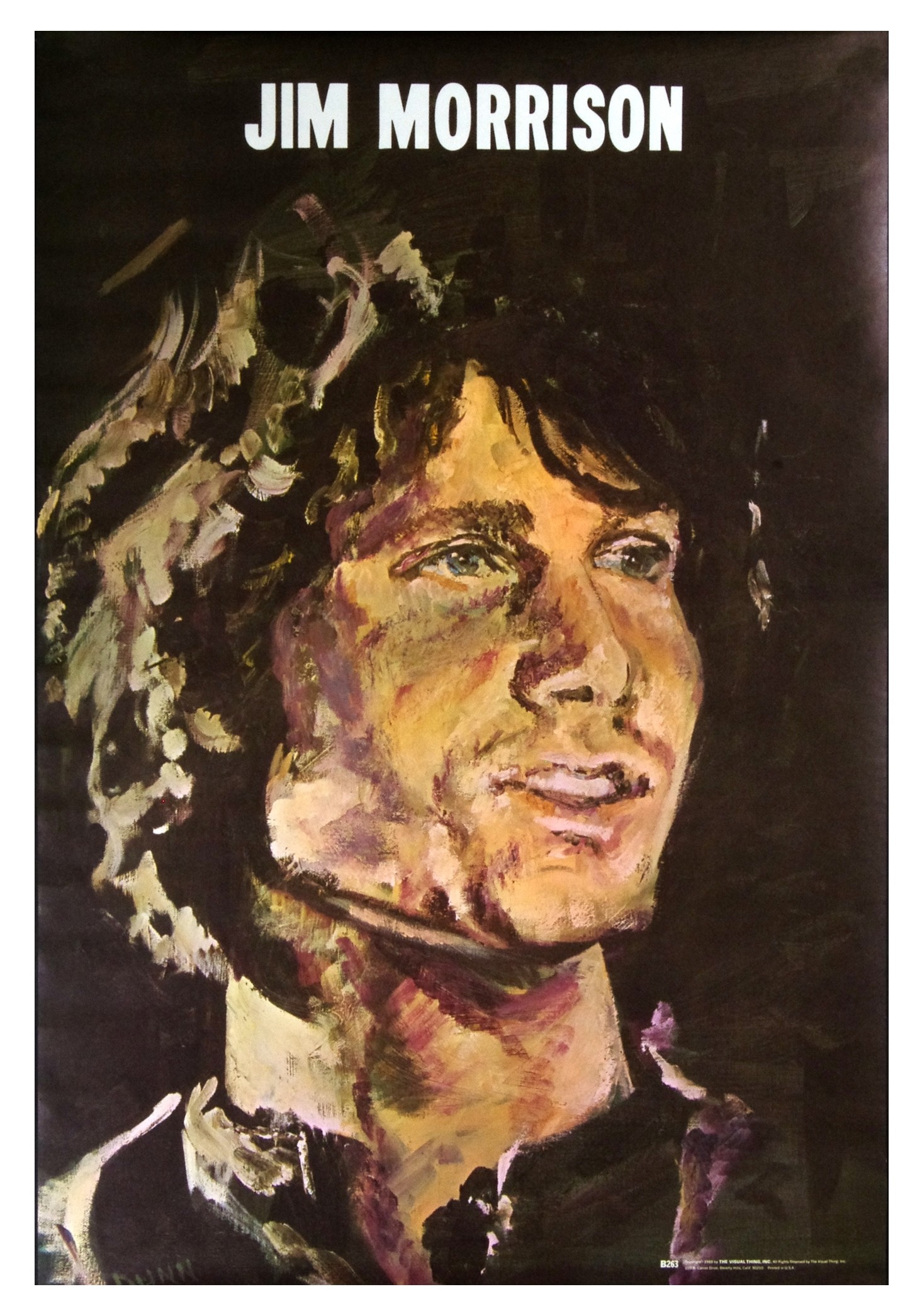Jim Morrison Poster 1969 The Visual Thing B263 24 x 36