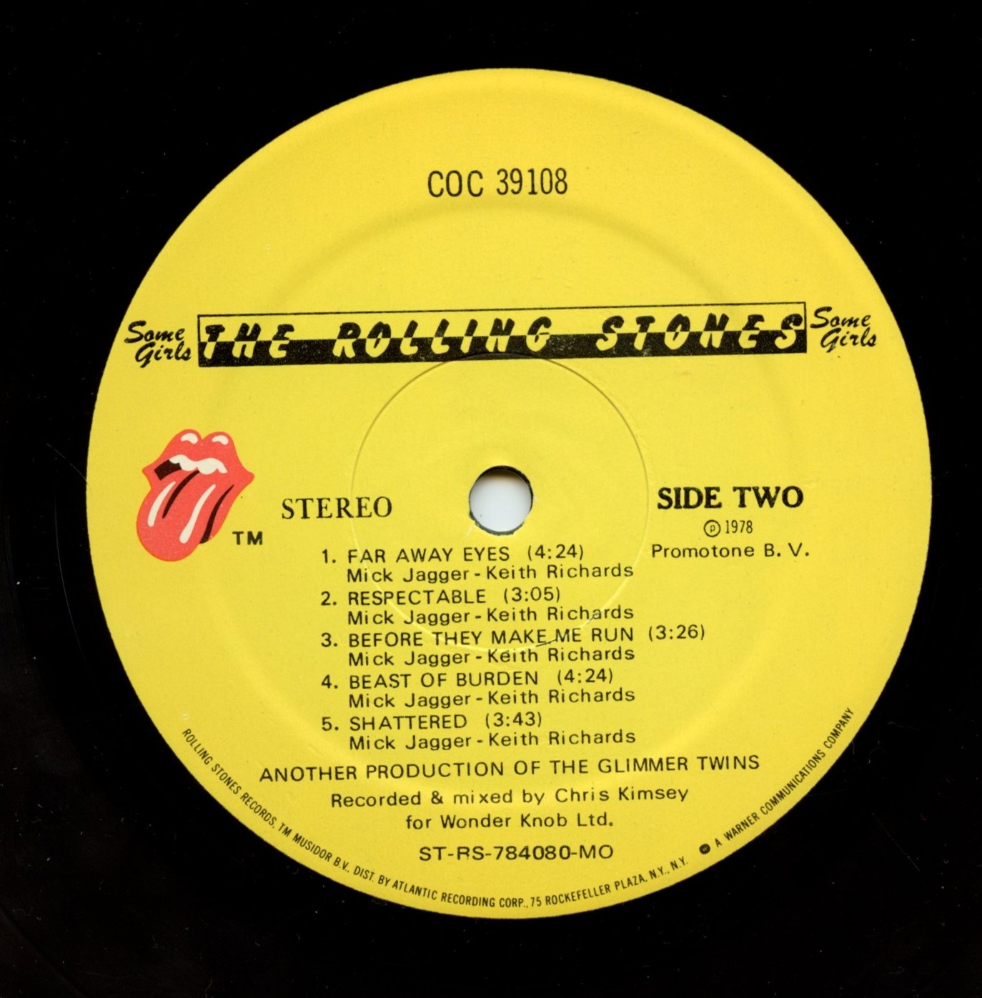 The Rolling Stones Vinyl Some Girls 1978