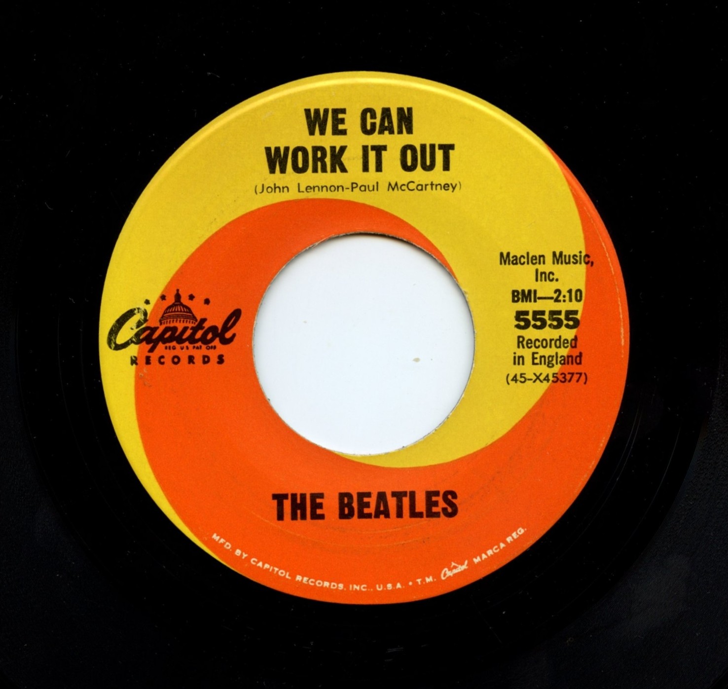 The Beatles Vinyl We Can Work It Out / Day Tripper 1965