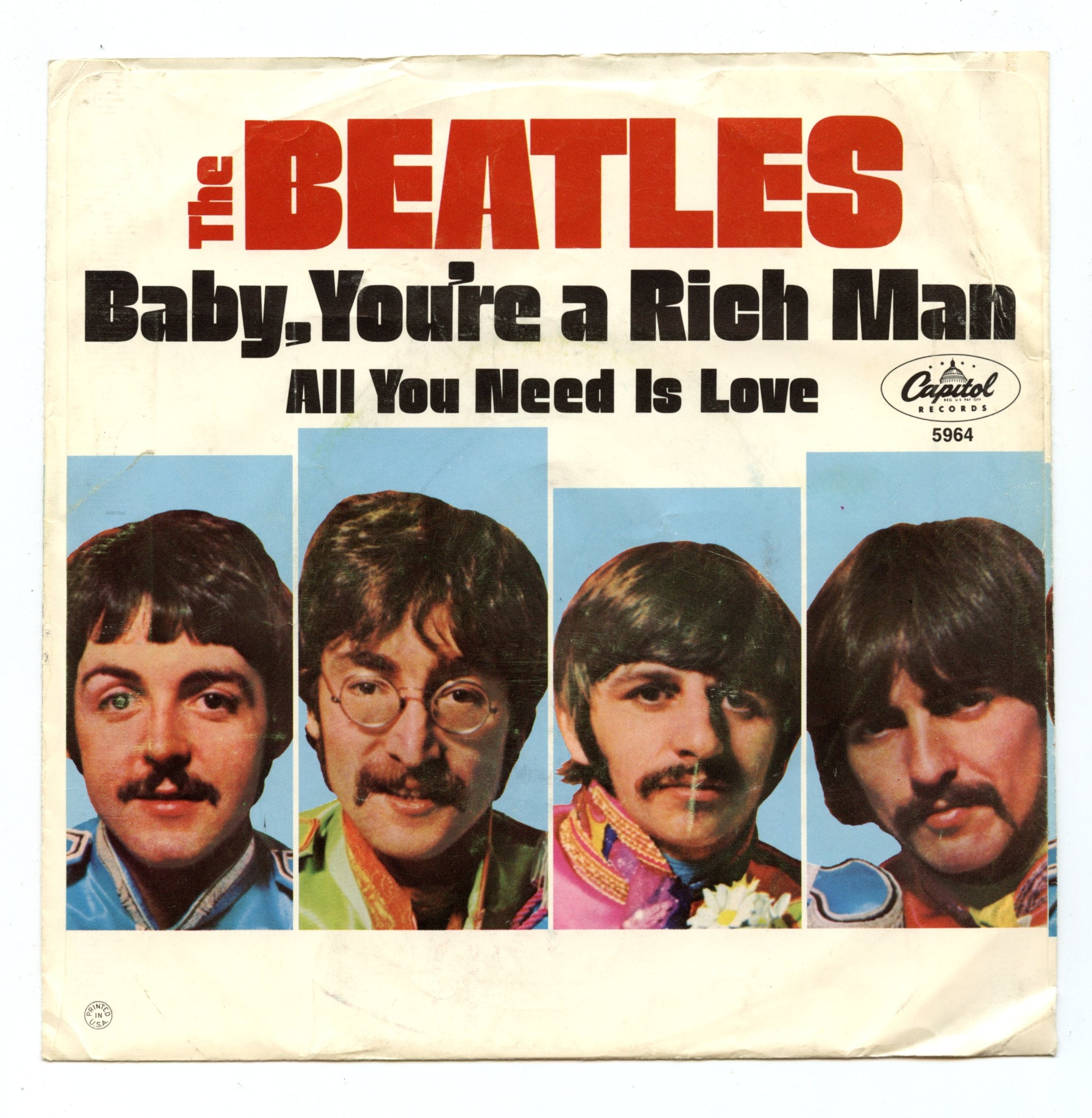 The Beatles Vinyl Single All You Need is Love 1967