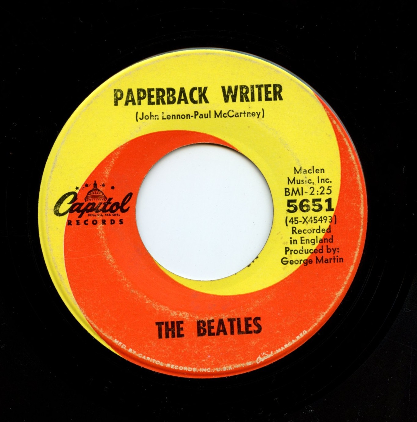 The Beatles Vinyl Paperback Writer / Rain 1966