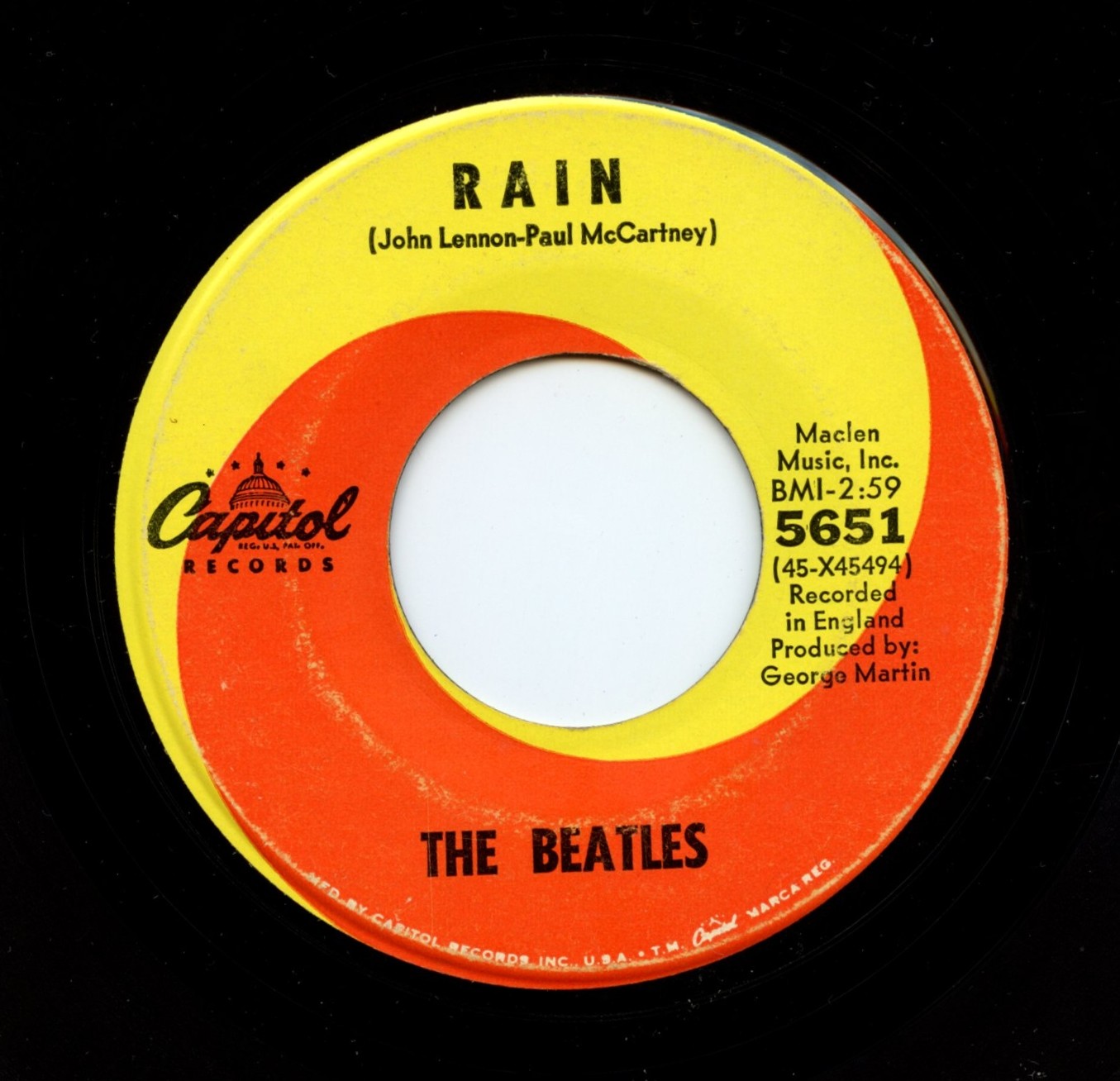 The Beatles Vinyl Paperback Writer / Rain 1966