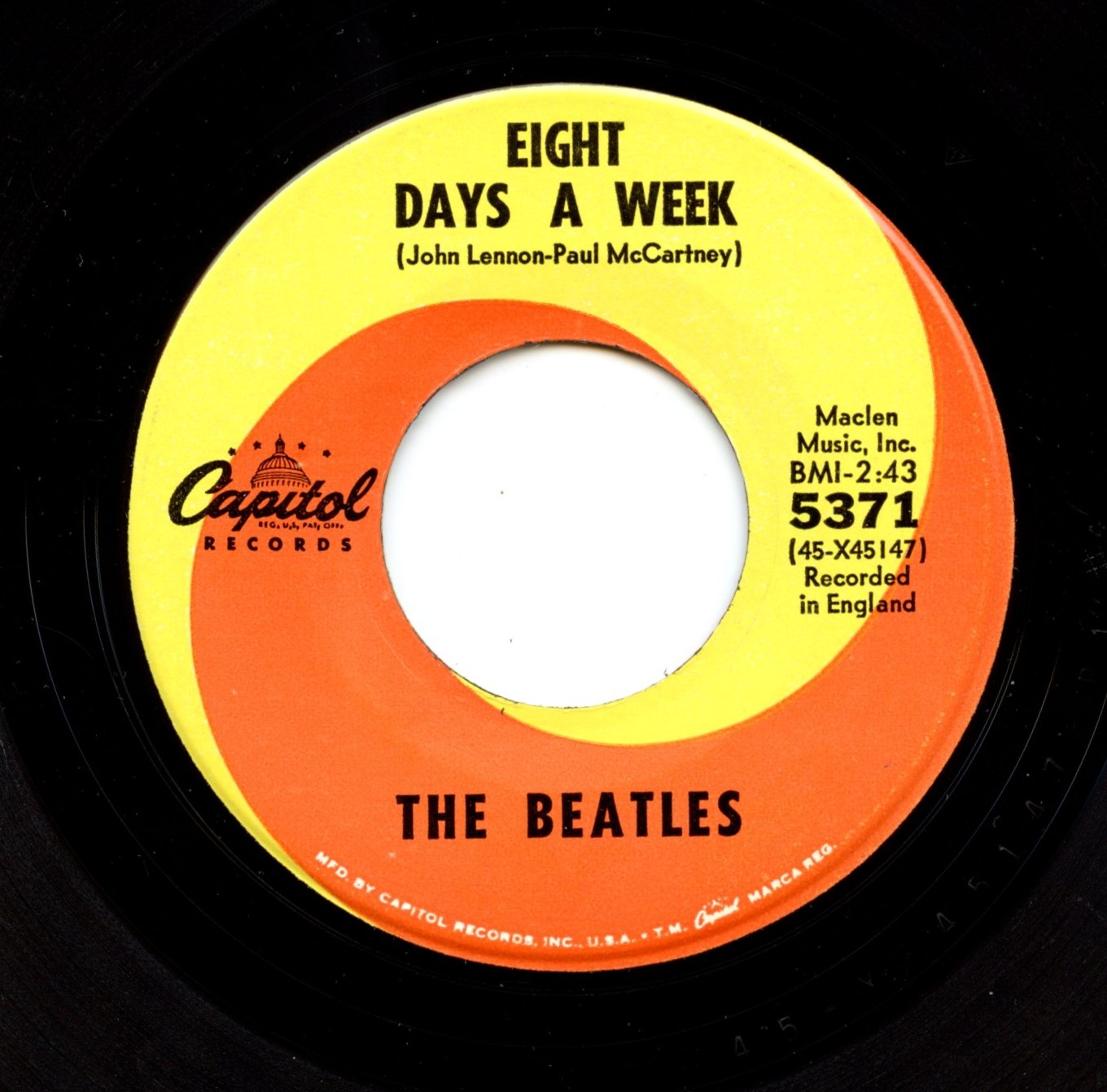 The Beatles Vinyl Eight Days A Week 1965