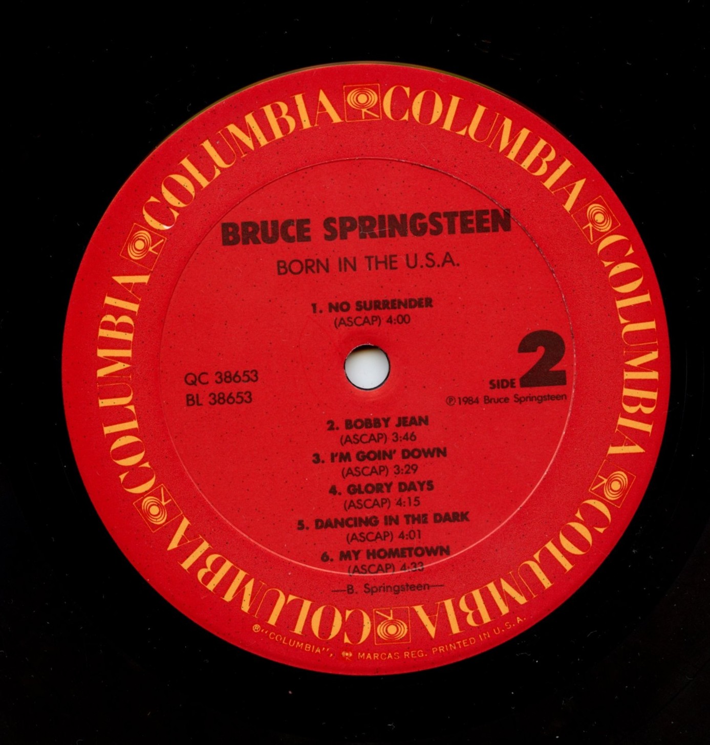 Bruce Springsteen Vinyl Born In The U.S.A. 1984