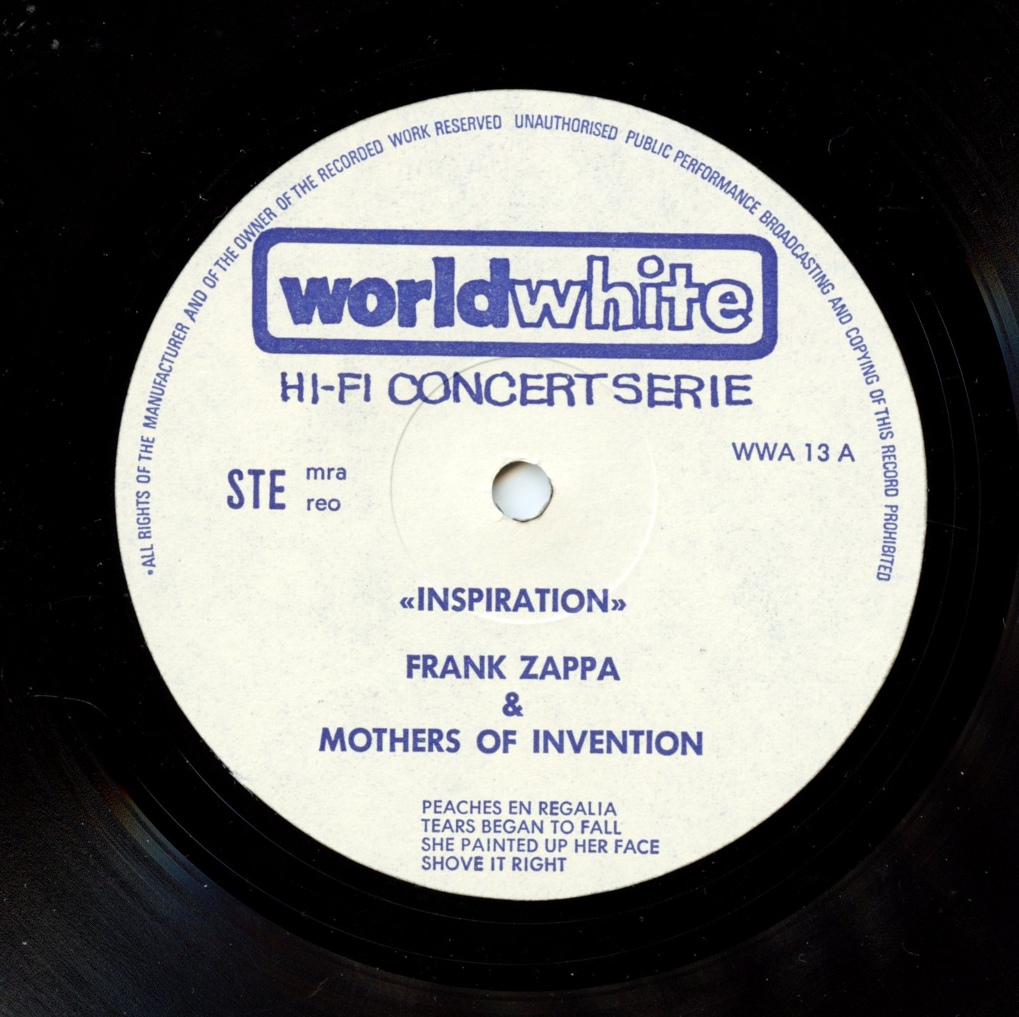 Frank Zappa And The Mothers ‎of Invention Vinyl in Europe 1971 Holland pressing
