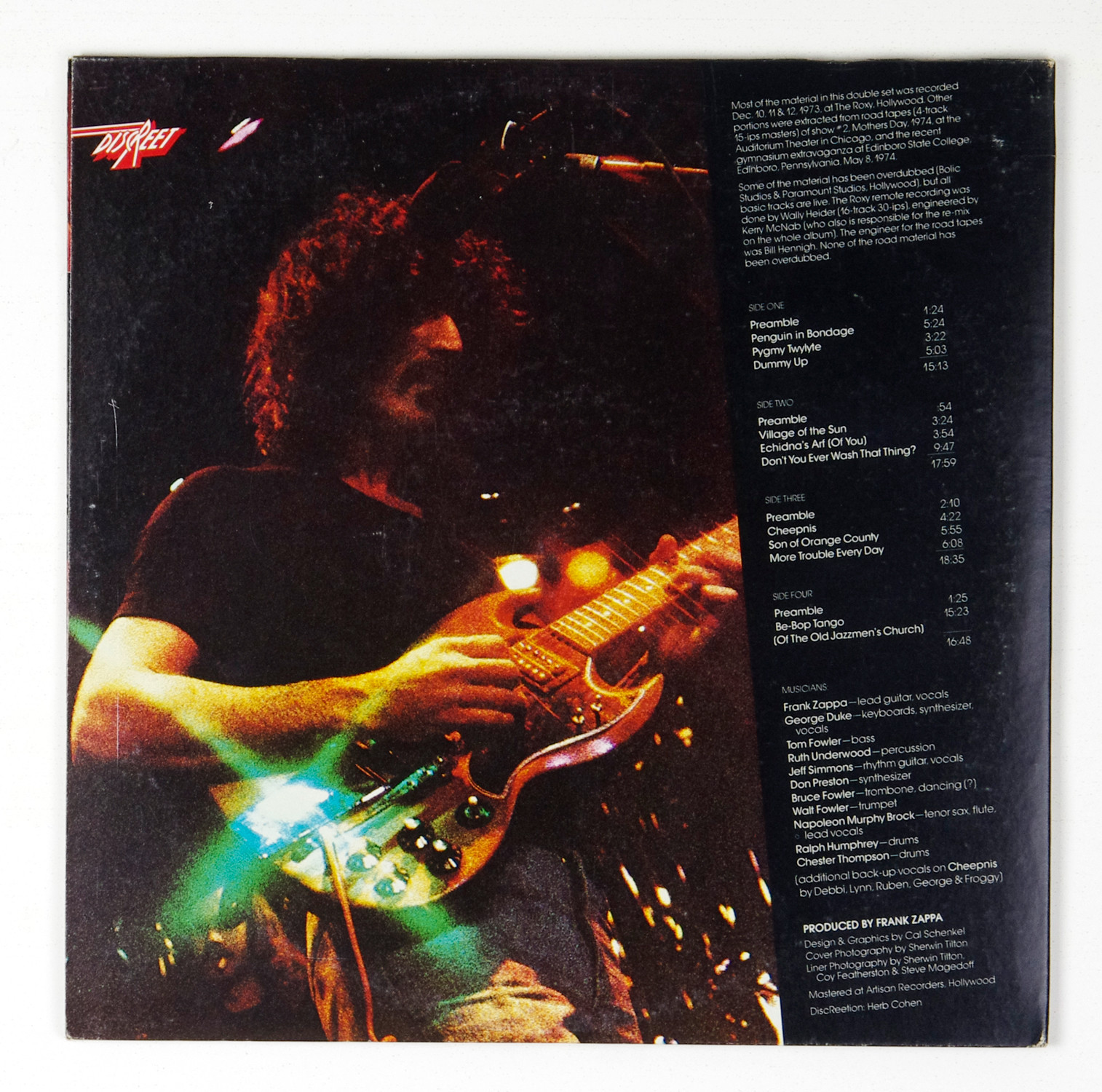 Frank Zappa The Mothers Vinyl Roxy & Elsewhere 1974