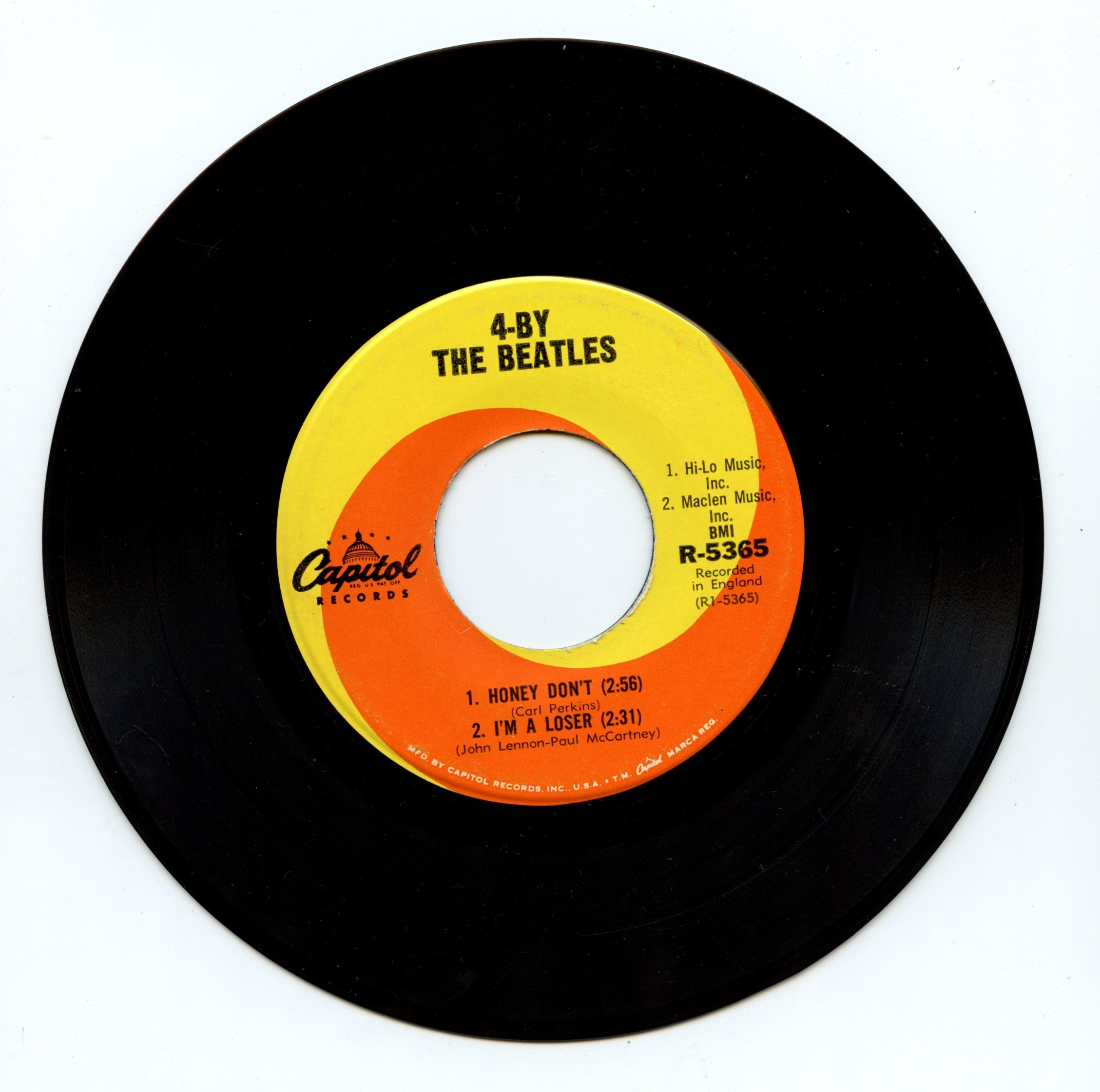 The Beatles ‎Vinyl 4 By 4 / 4 - By The Beatles 1965