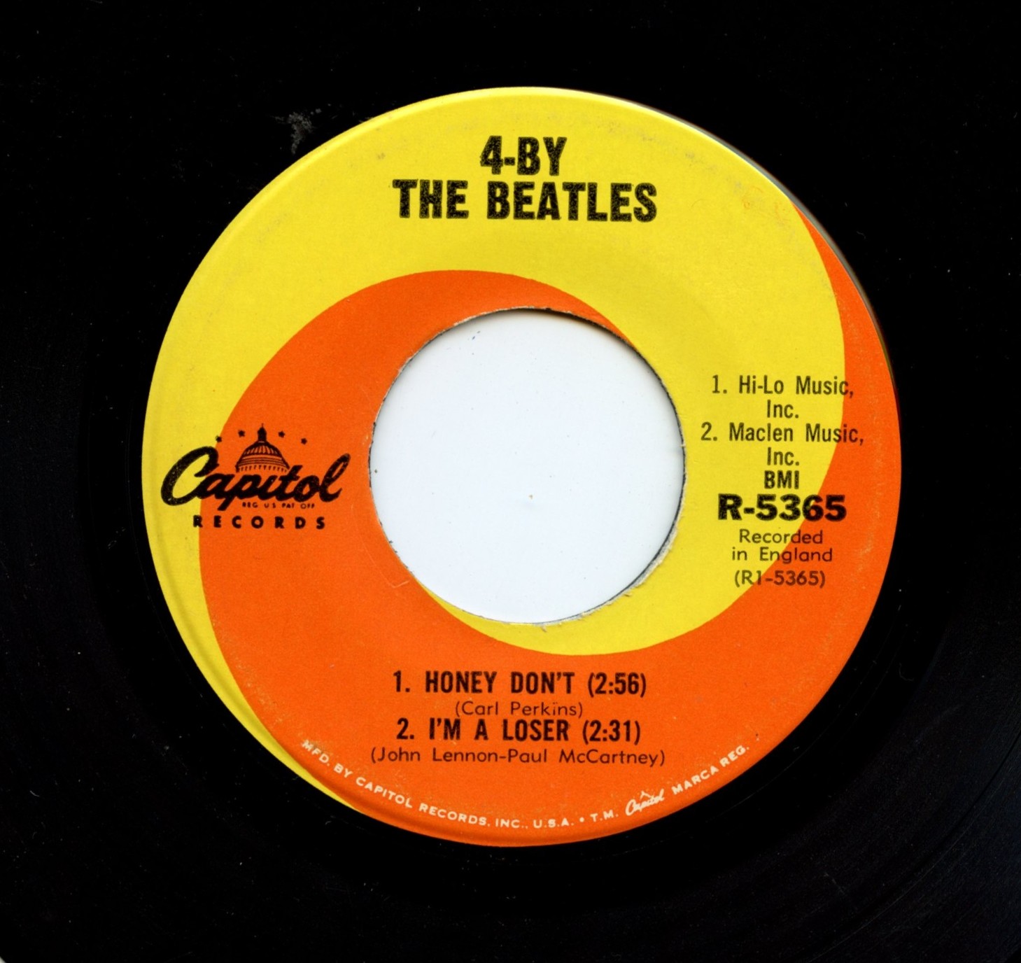 The Beatles ‎Vinyl 4 By 4 / 4 - By The Beatles 1965