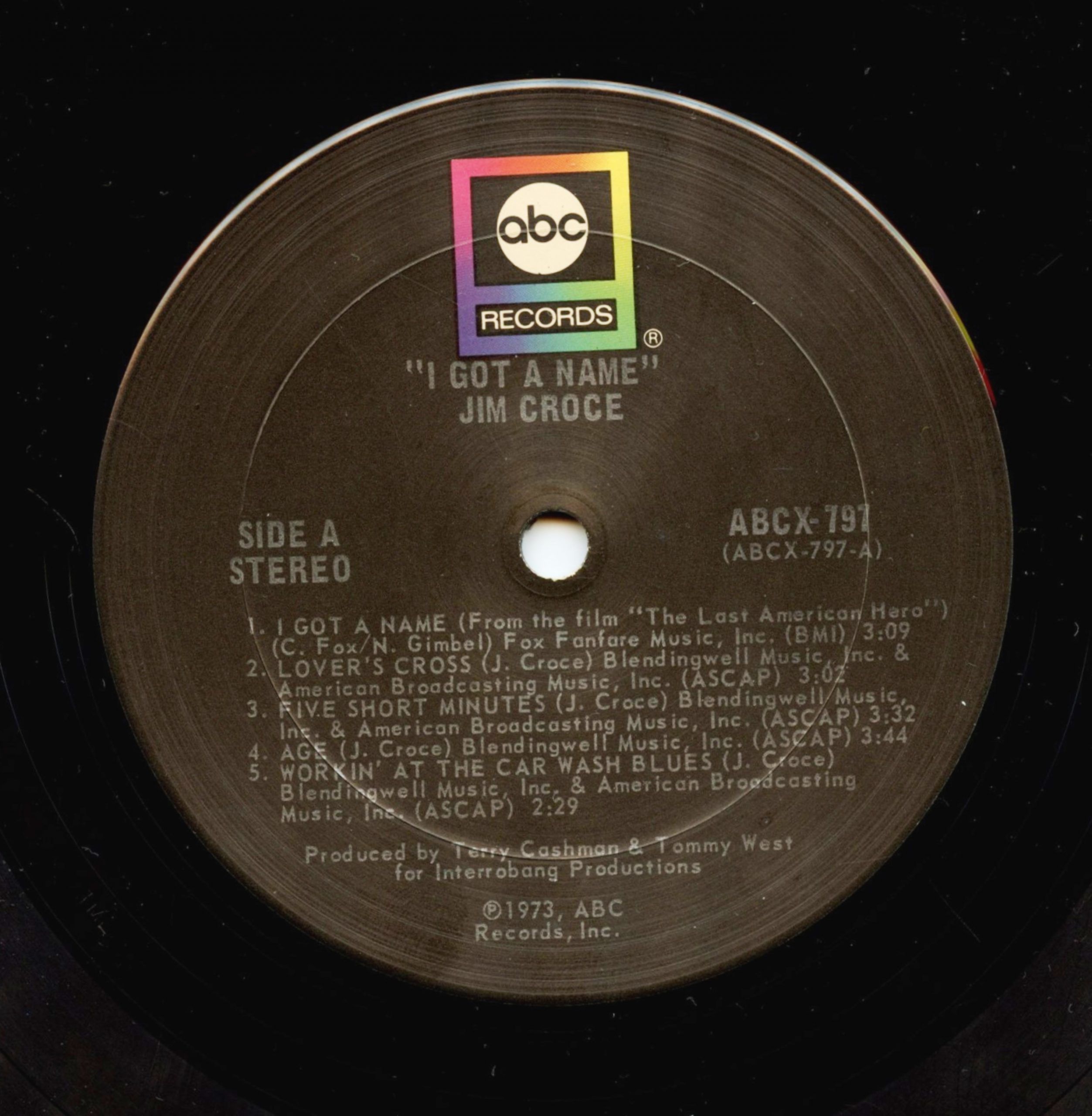 Jim Croce ‎Vinyl I Got A Name 1973