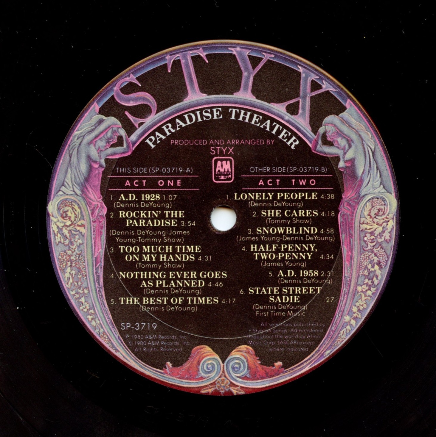 Styx ‎Vinyl Paradise Theatre 1981