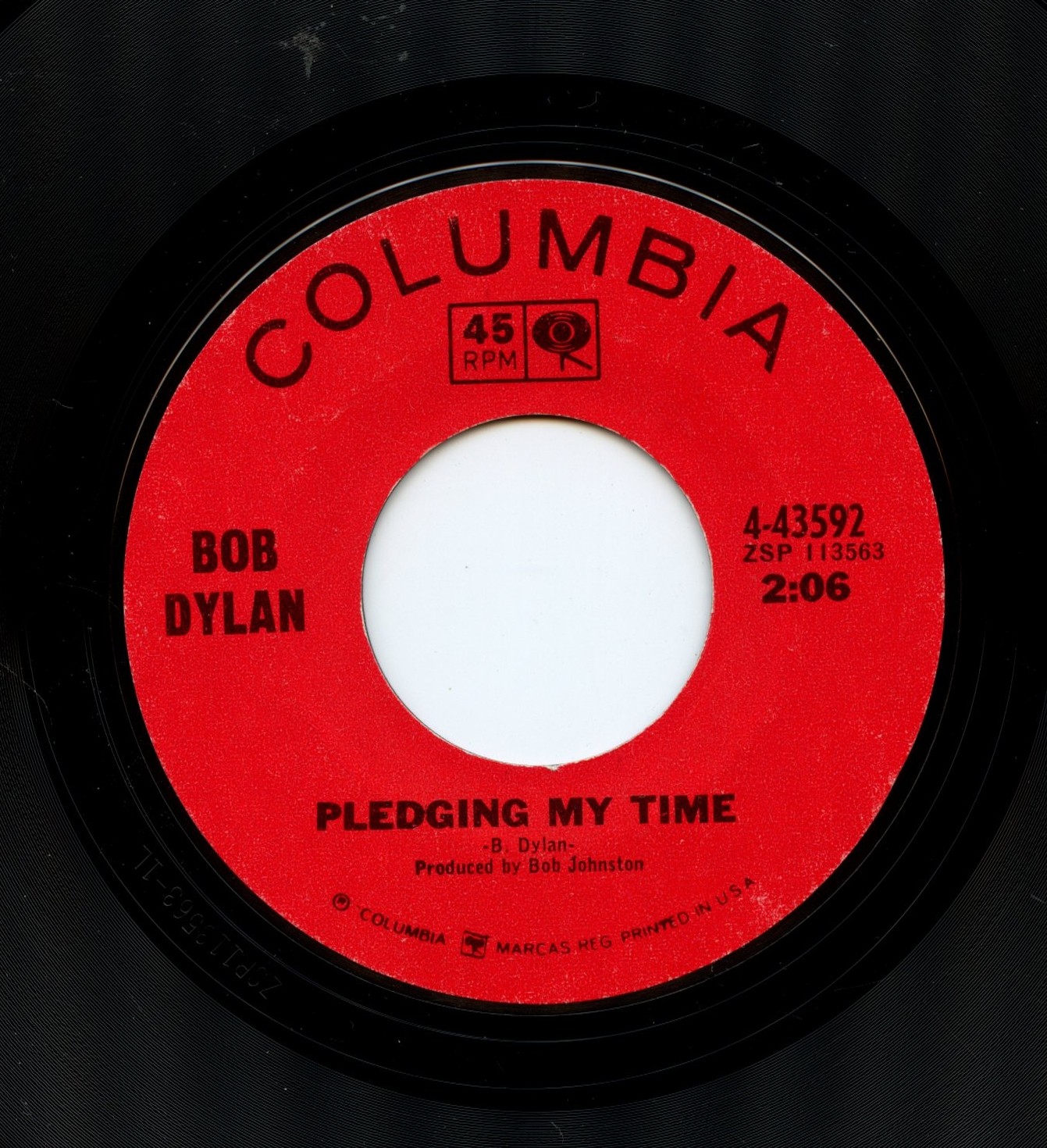 Bob Dylan Vinyl Single Rainy Day Woman #12 & 35 / Pleading My Time 1966