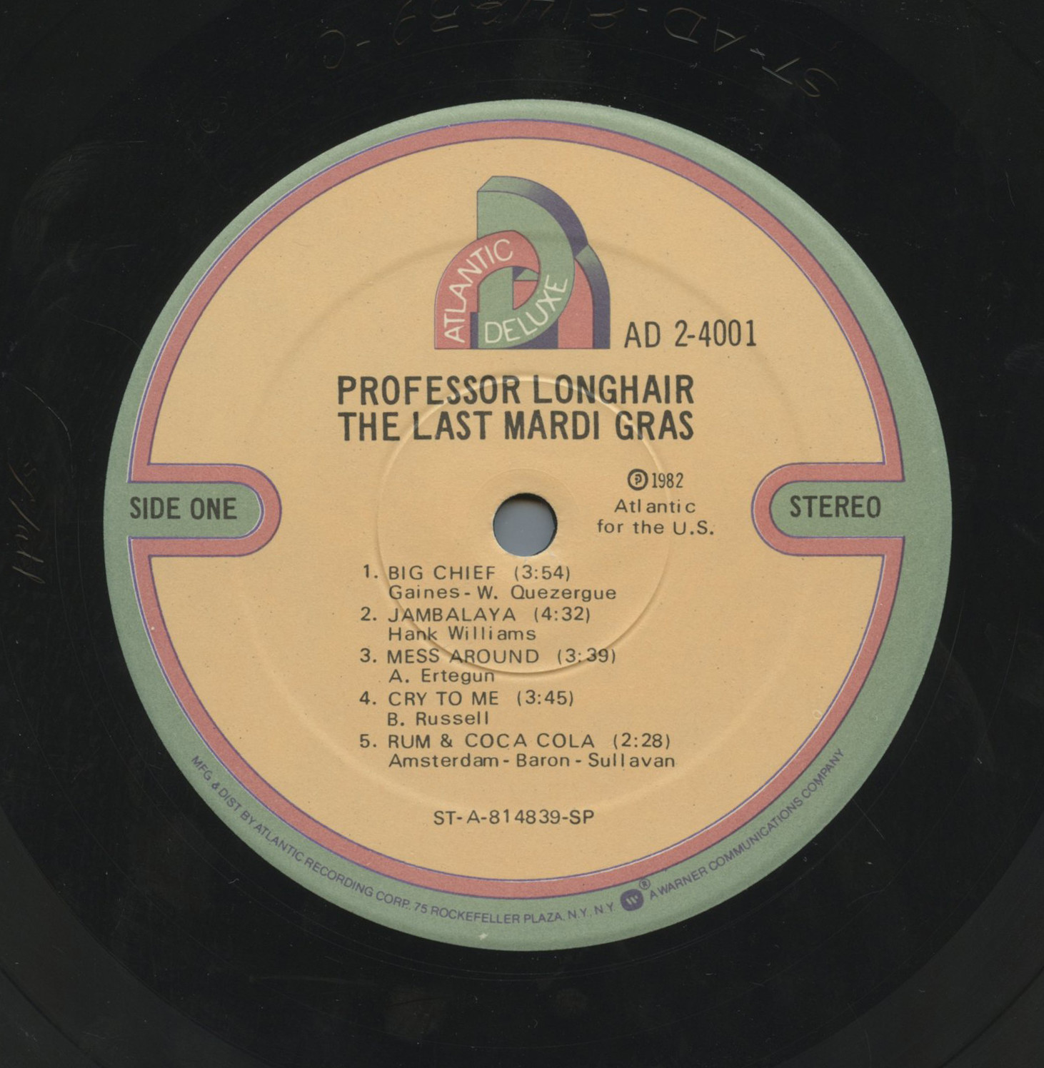 Professor Longhair ‎Vinyl The Last Mardi Gras 1982