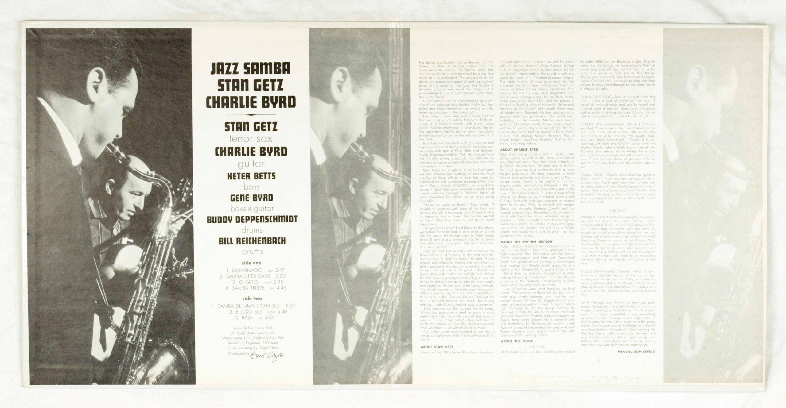 Stan Getz and Charlie Byrd ‎Vinyl Jazz Samba 1962