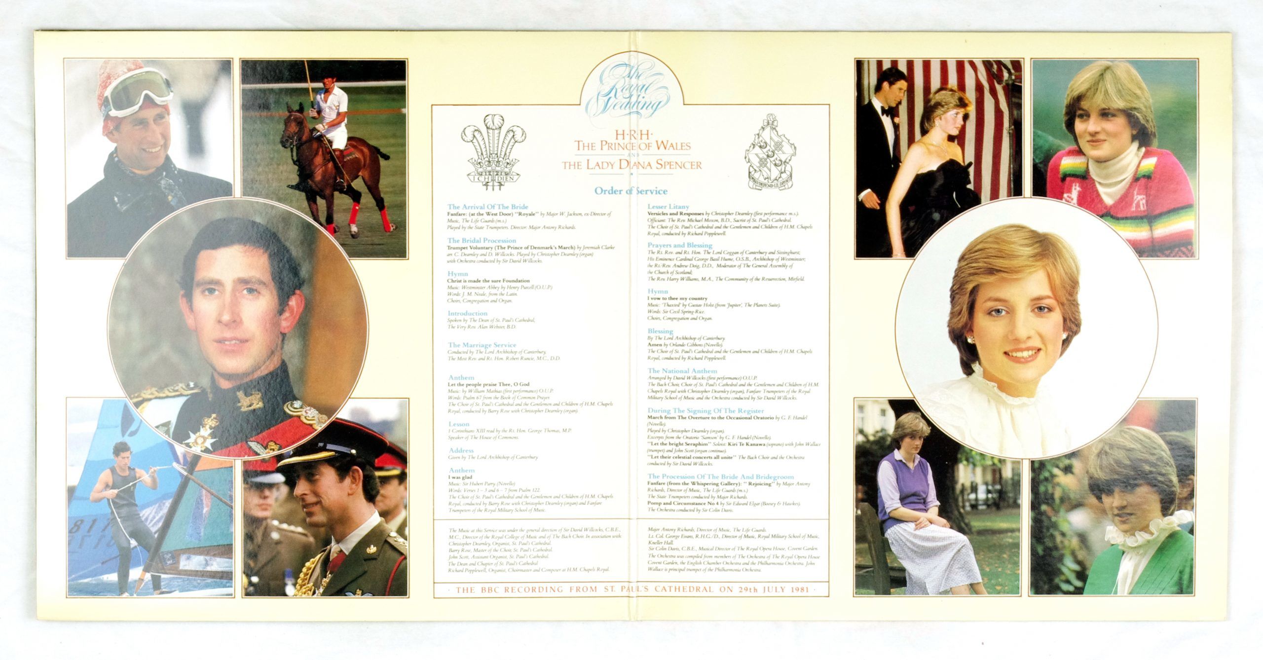 The Royal Wedding Of H.R.H. The Prince Of Wales And The Lady Diana Spencer Vinyl 1981