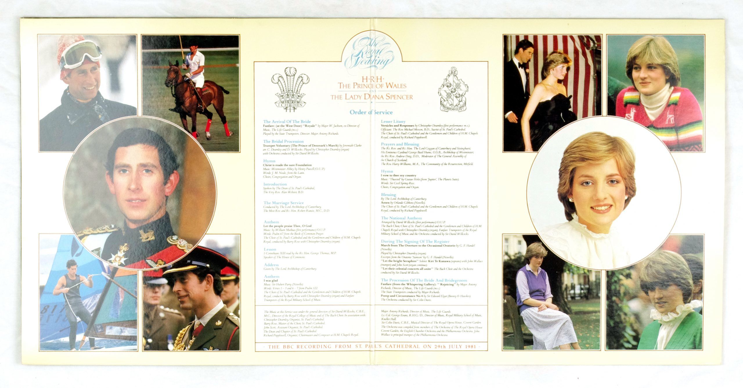 The Royal Wedding Of H.R.H. The Prince Of Wales And The Lady Diana Spencer Vinyl 1981
