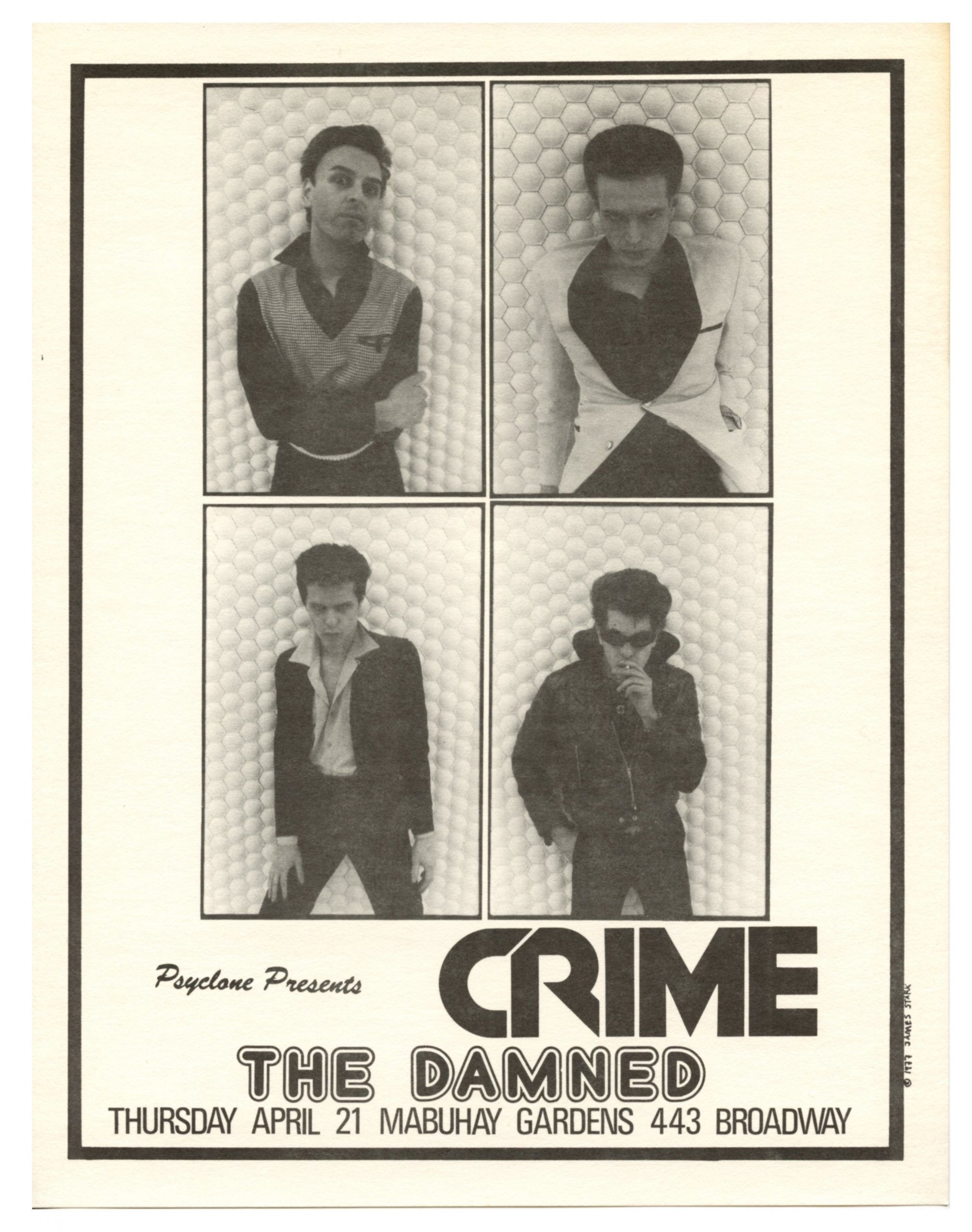 Crime Handbill 1977 Apr 21 Mabuhay Gardens San Francisco