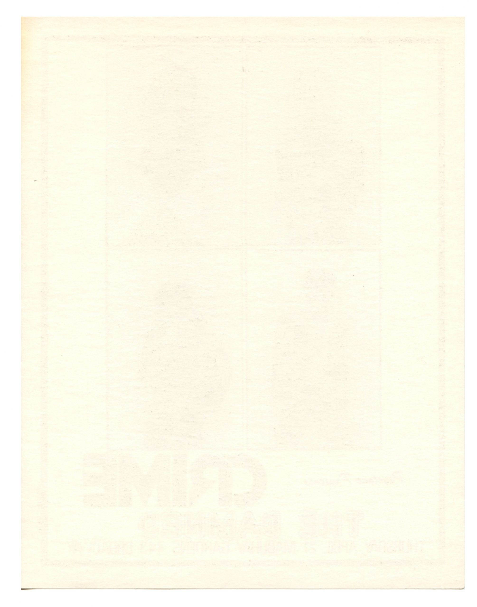Crime Early American Punk Band Handbill 1977 April 21 Mabuhay Gardens