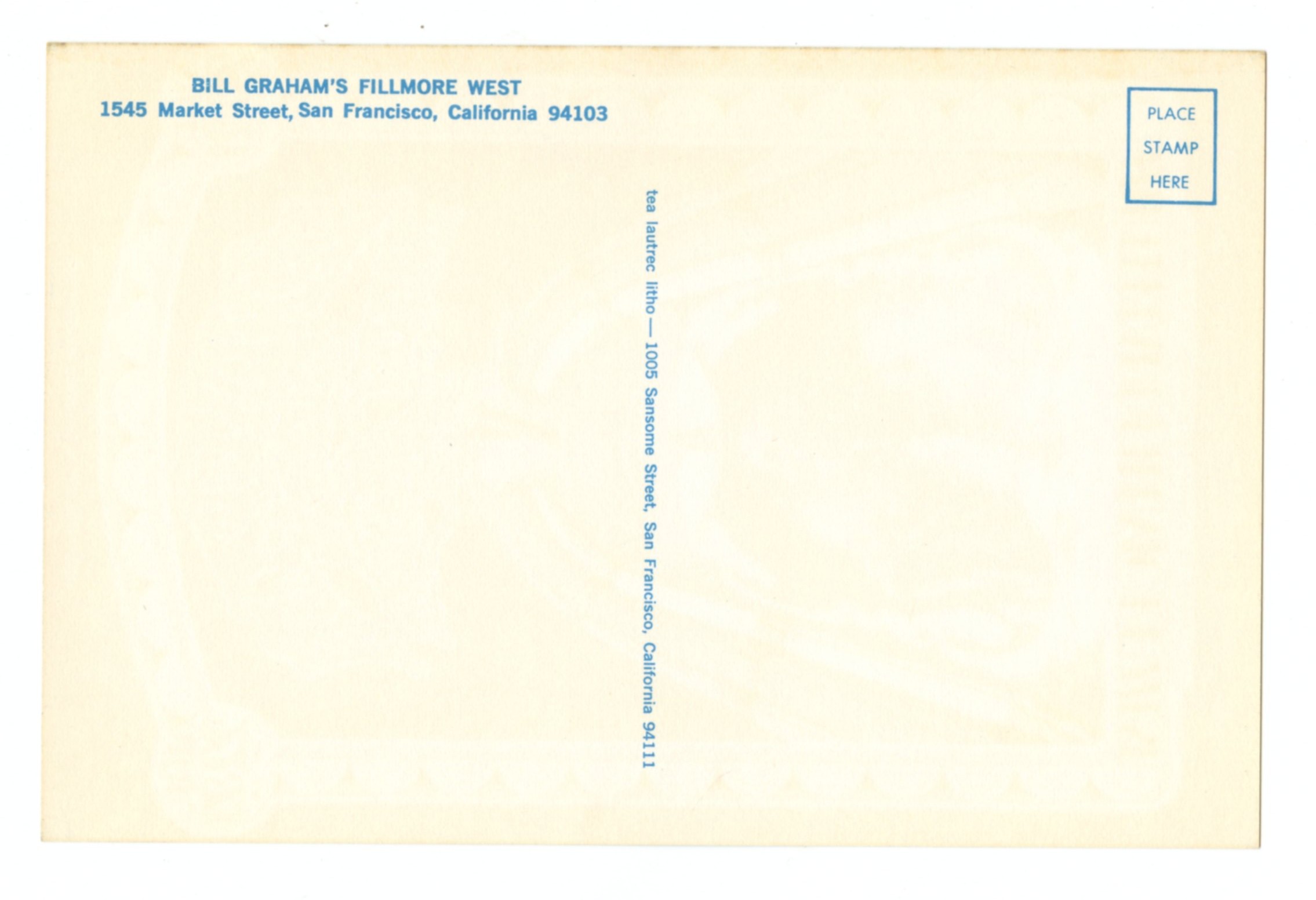 BG 165 Postcard Janis Joplin Savoy Brown 1969 Mar 20