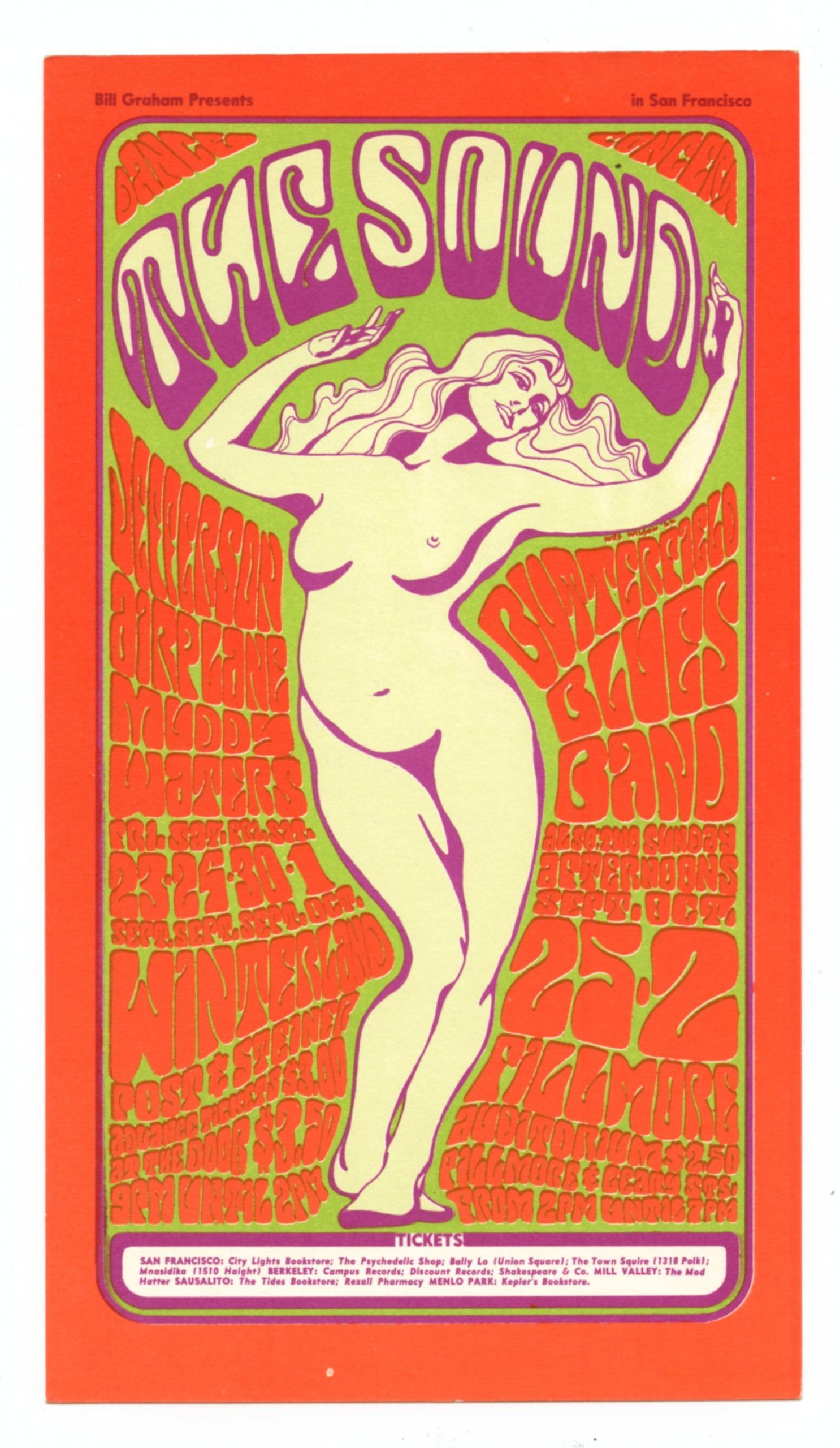 BG  29 Handbill Jefferson Airplane Muddy Waters 1966 Sep 23