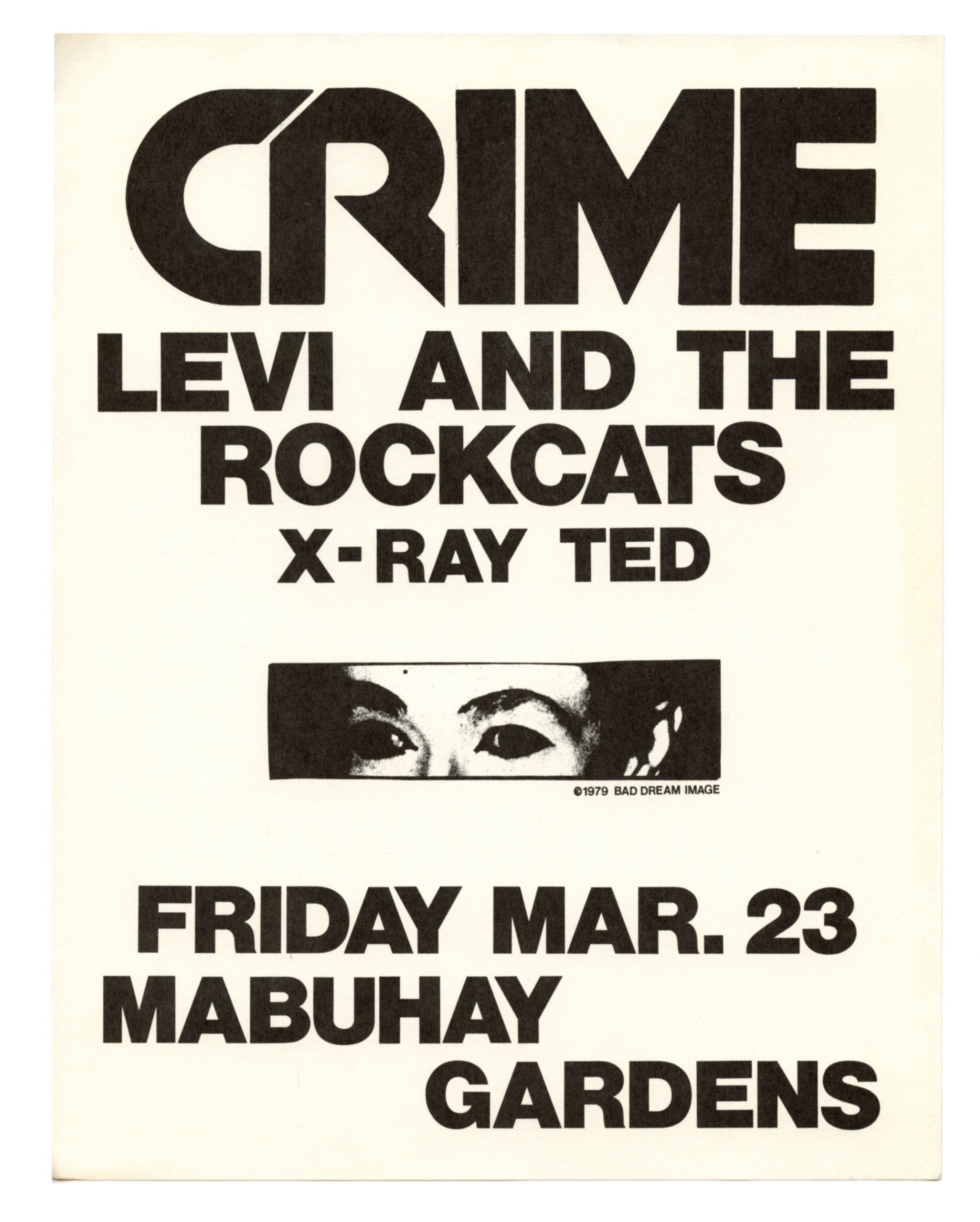 Crime Handbill 1978 Mar 23 Mabuhay Gardens San Francisco