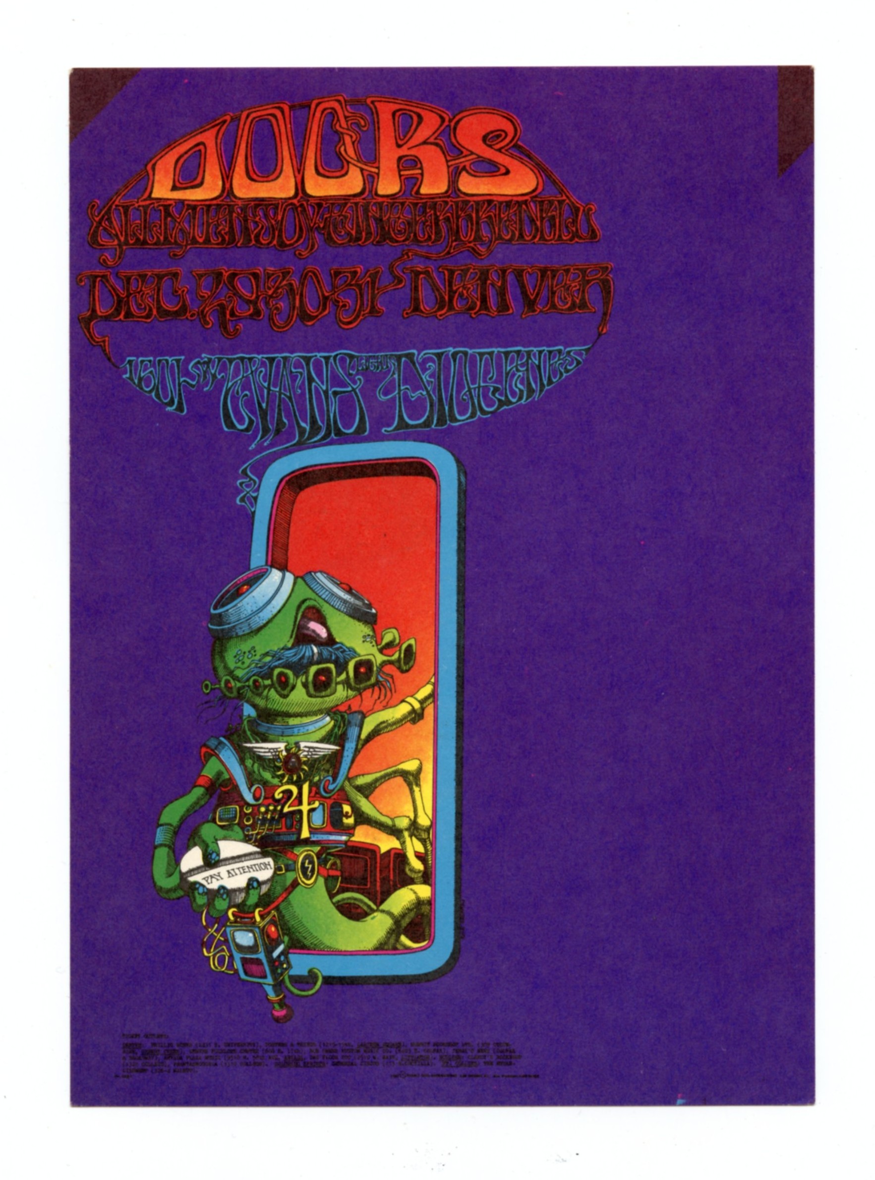 FDD 18 Postcard The Doors 1967 Dec 29