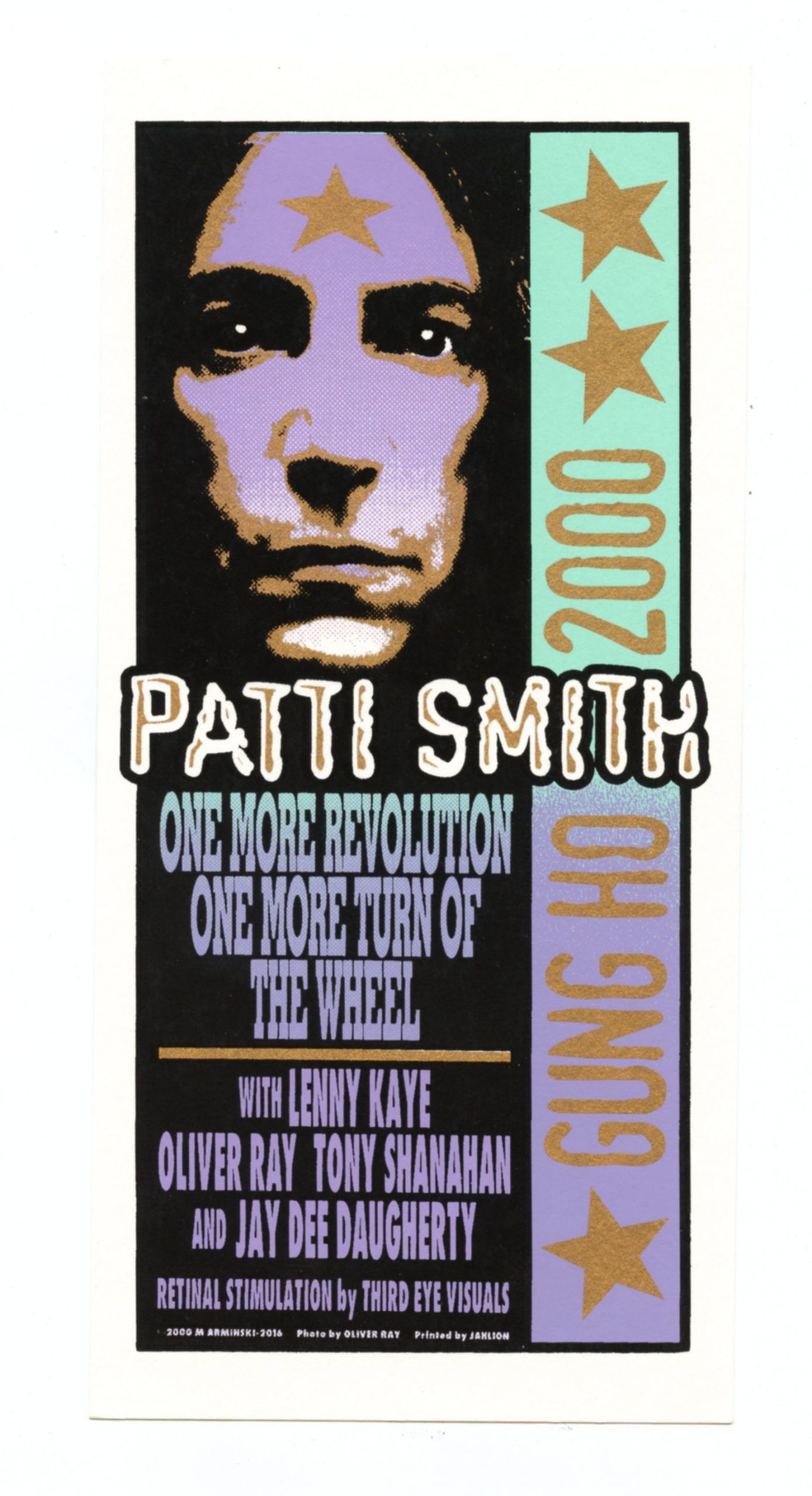 Patti Smith Handbill 2000 Gung Ho Tour Mark Arminski