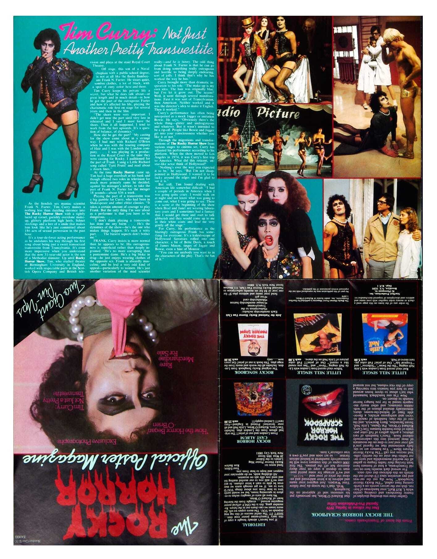 Rocky Horror Poster Official Magazine 1979