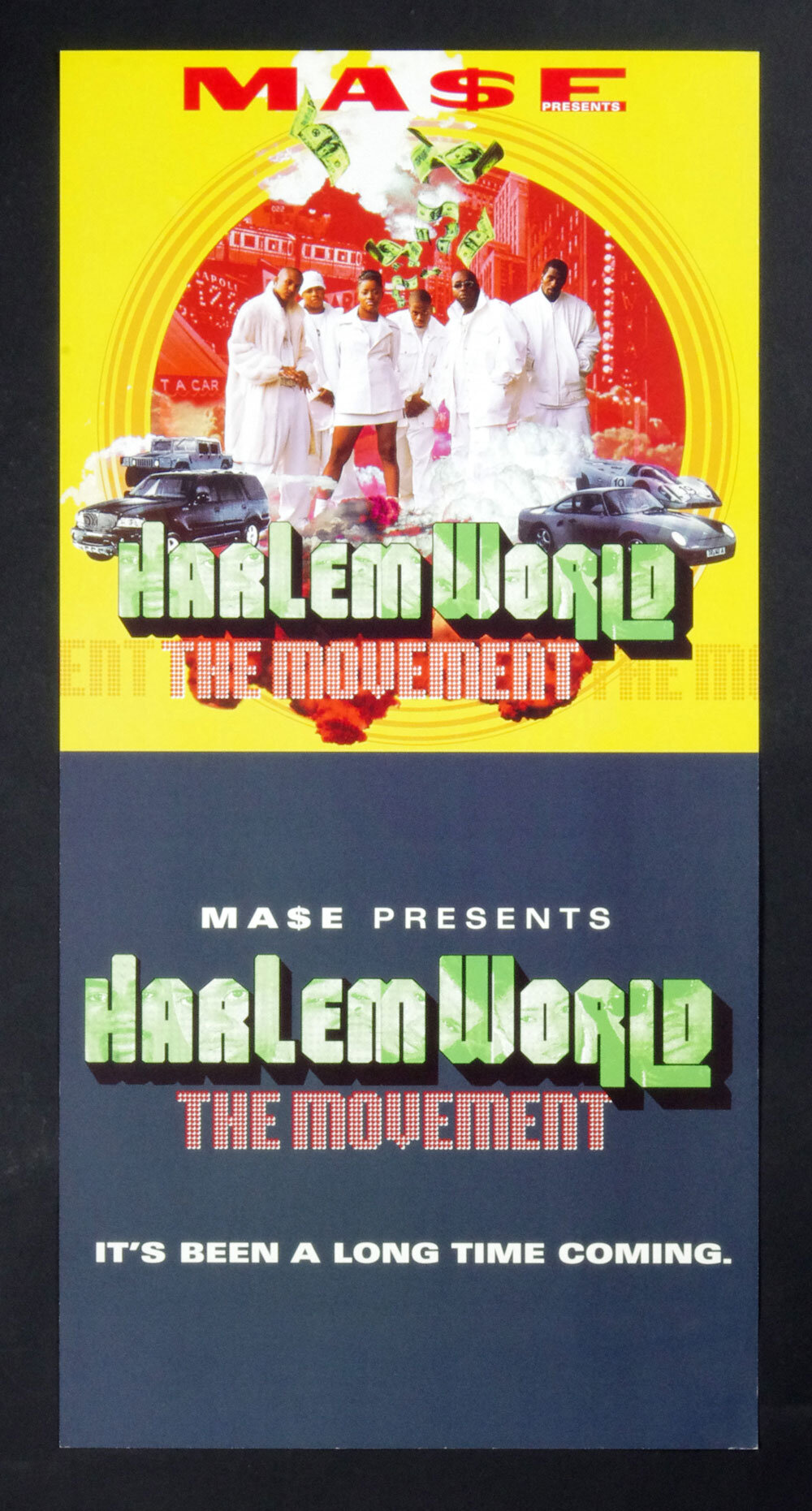Mase Presents Harlem World Poster Flat 1999  The Movement Album Promo 12 x 12