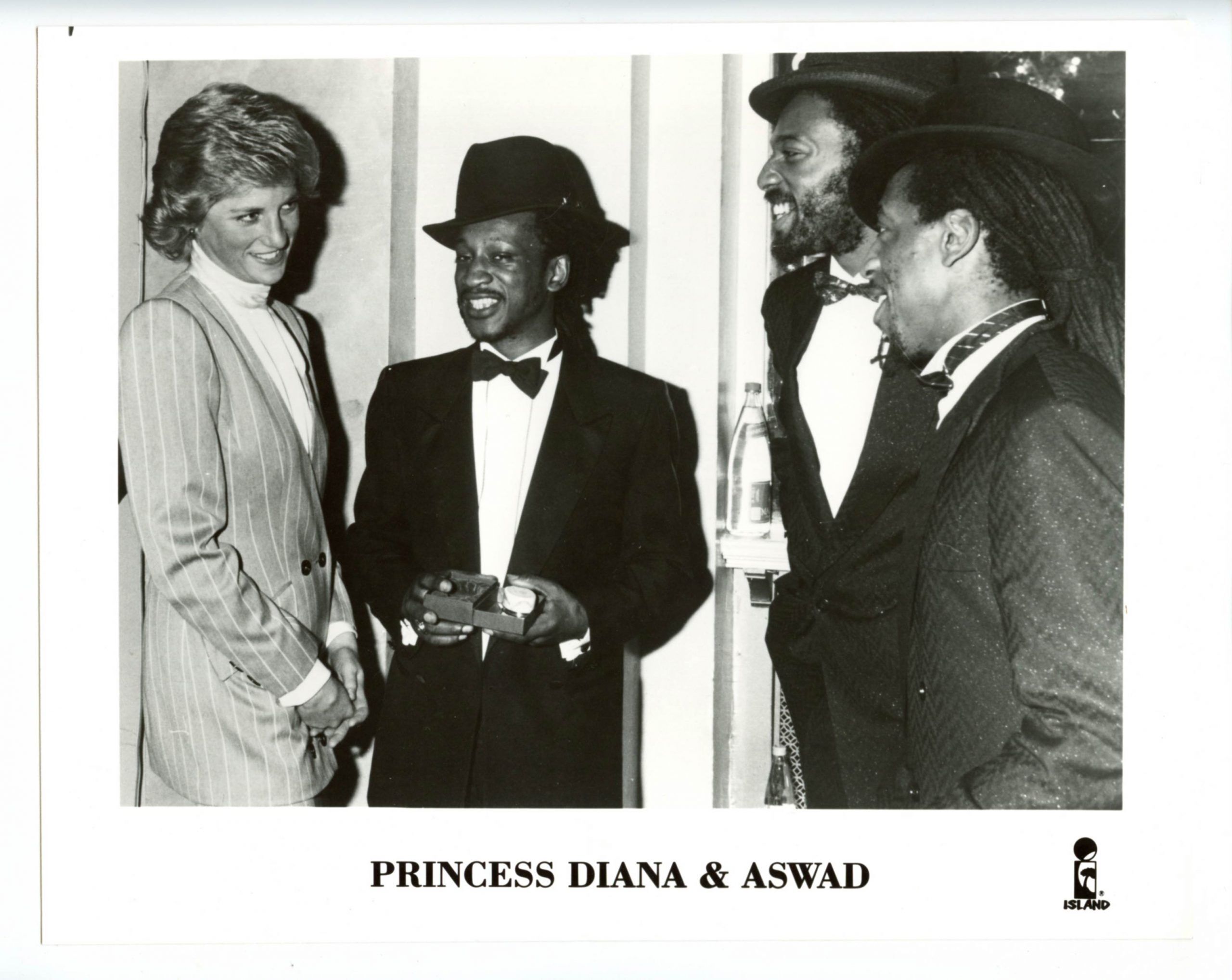 Princess Diana & ASWAD Photo 1980s Island Records