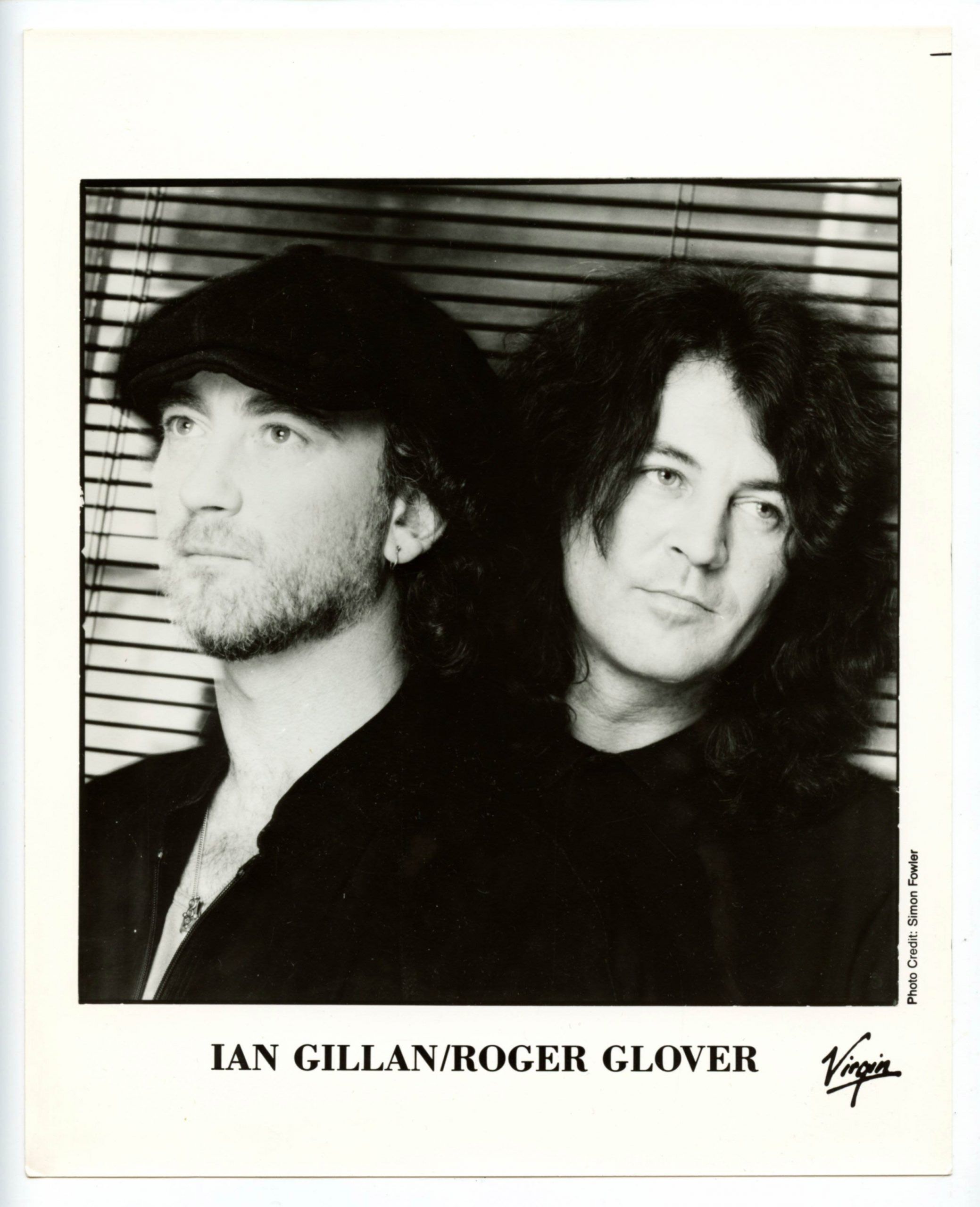 Ian Gillan Roger Glover Photo 1988 Virgin Records