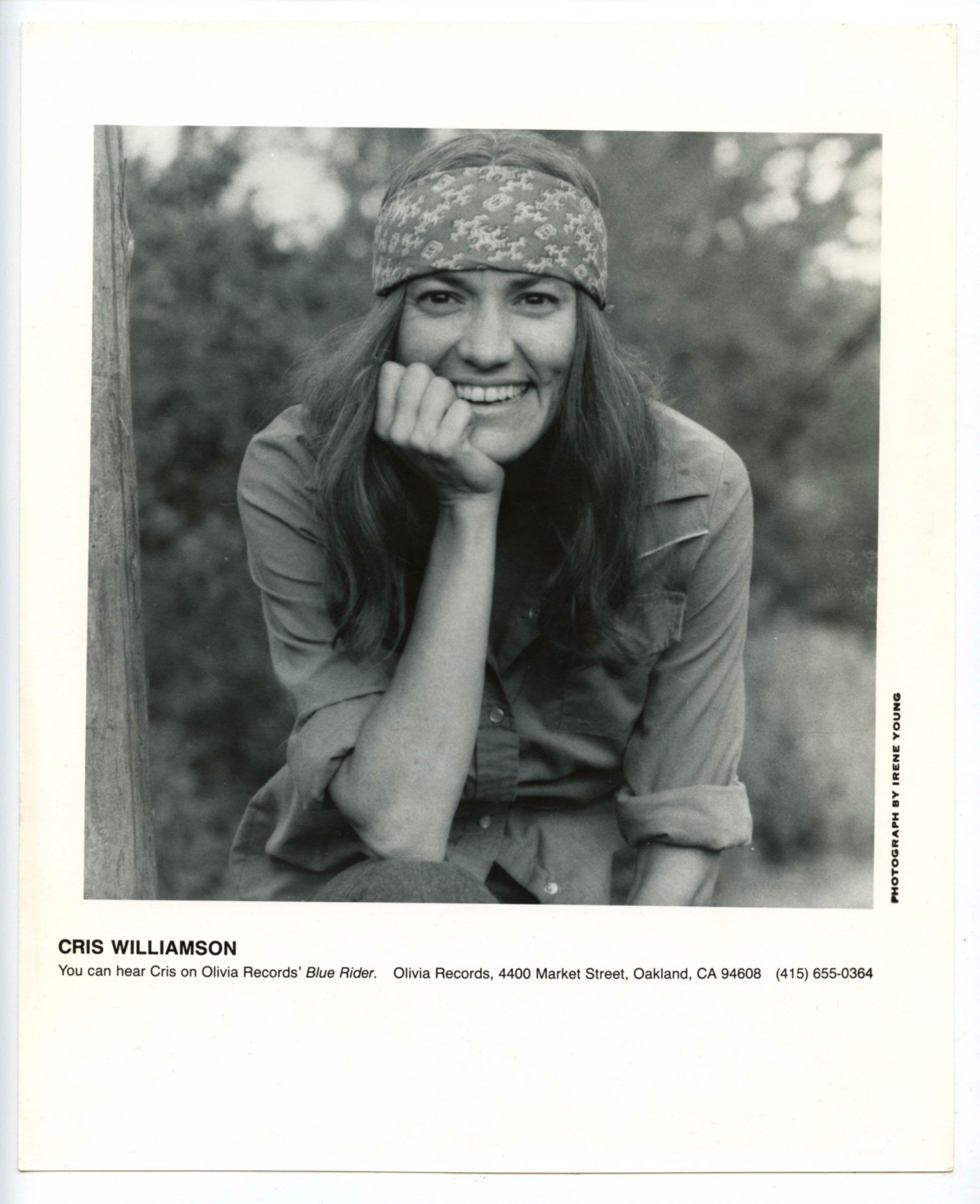 Cris Williamson Photo 1982 Olivia Records