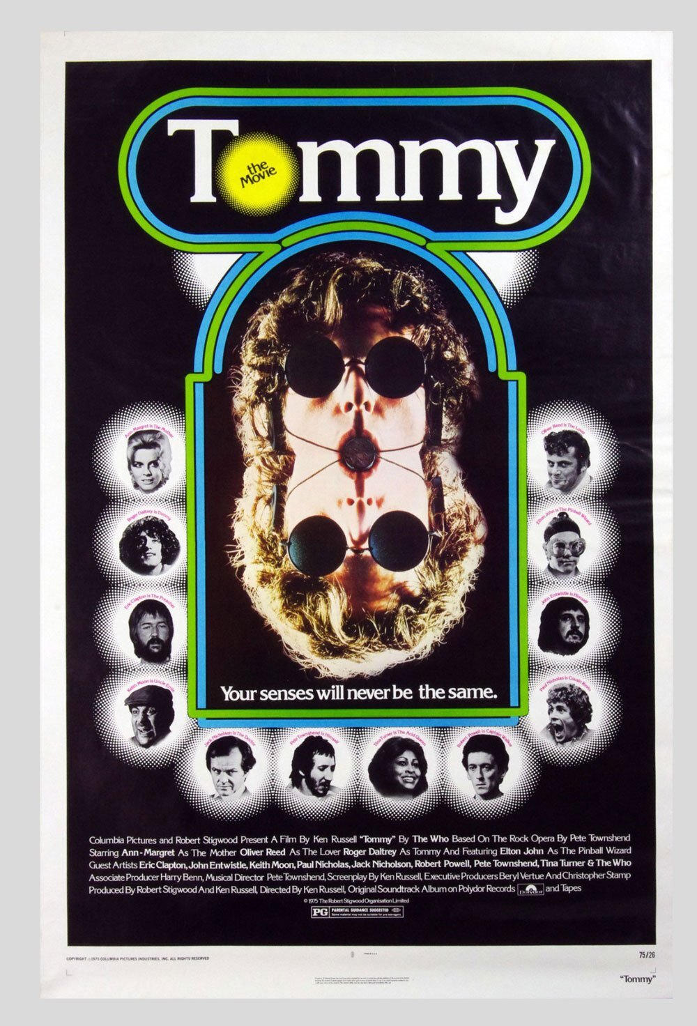 Tommy Poster 1975 Roger Daltery Ann-Margret Original Vintage 27 x 41 1 sheet