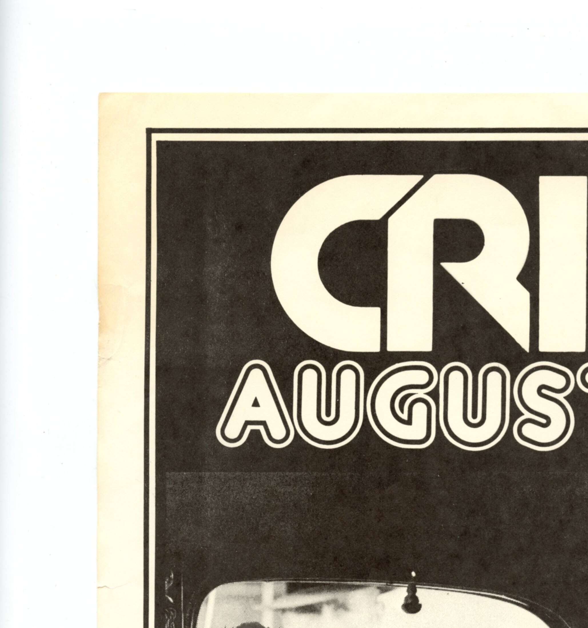Crime Early American Punk Band Poster 1977 August 4 Mabuhay Gardens