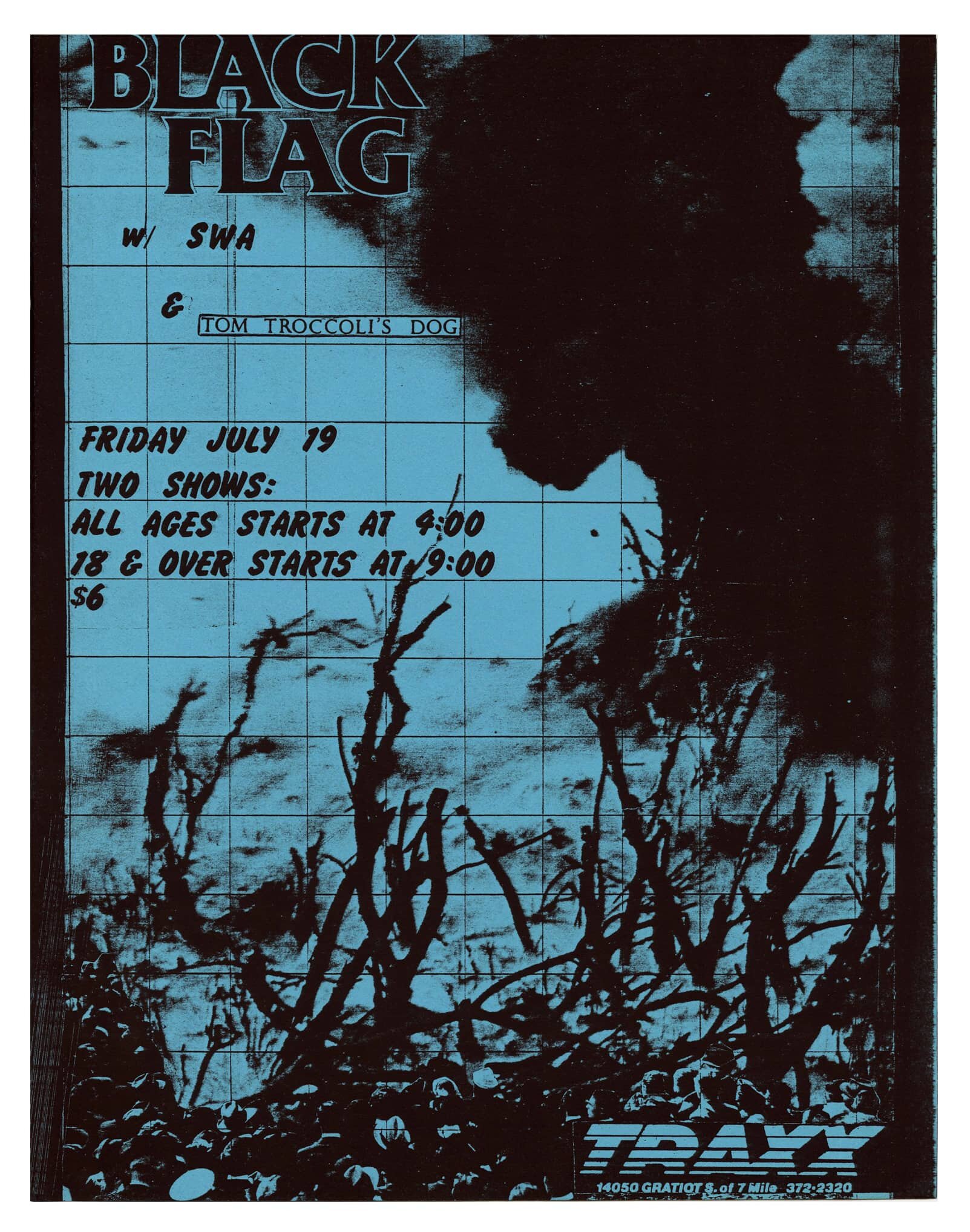 Black Flag Handbill 1985 July 19 Traxx Detroit