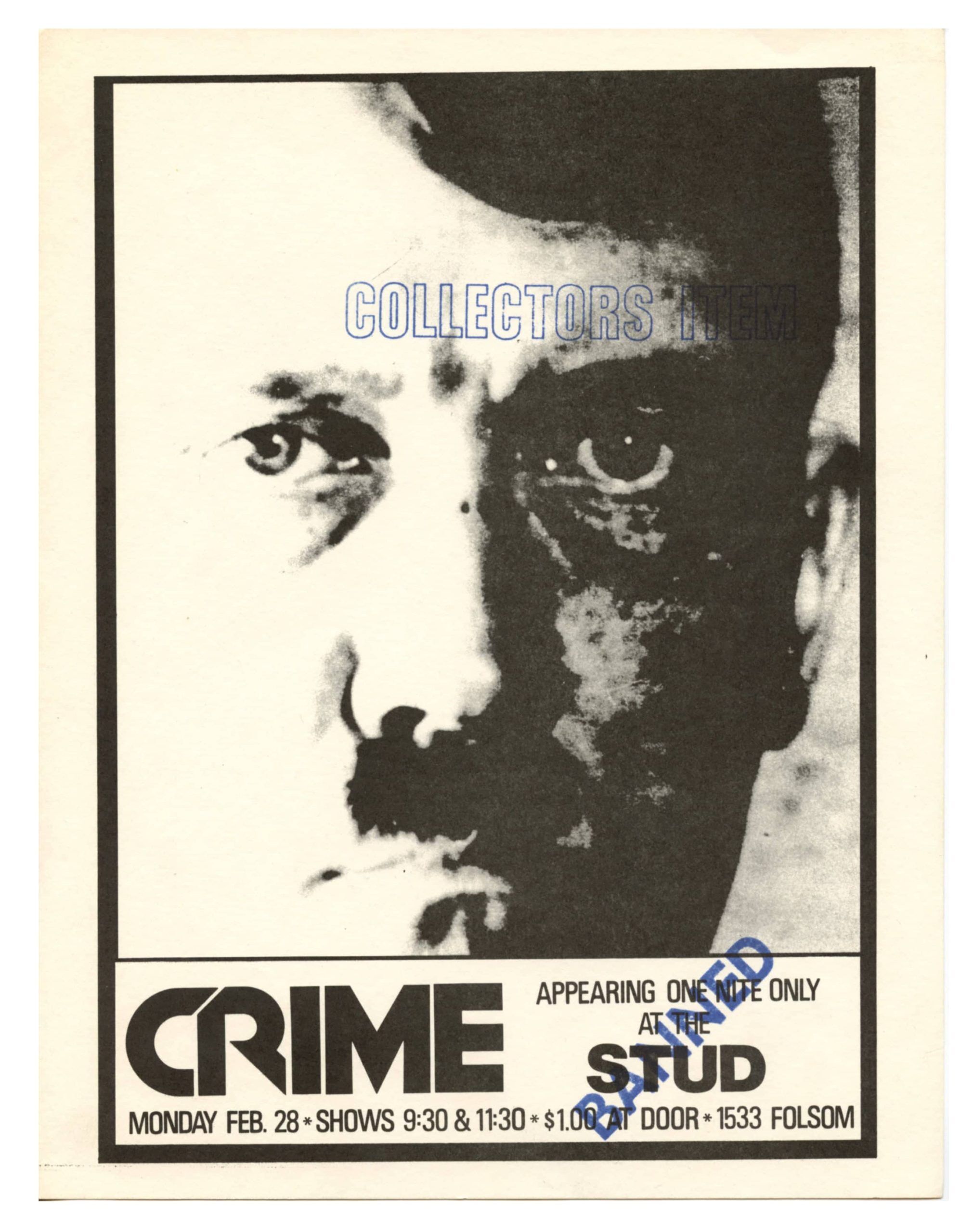 Crime Handbill 1977 Feb 28 The STUD San Francisco