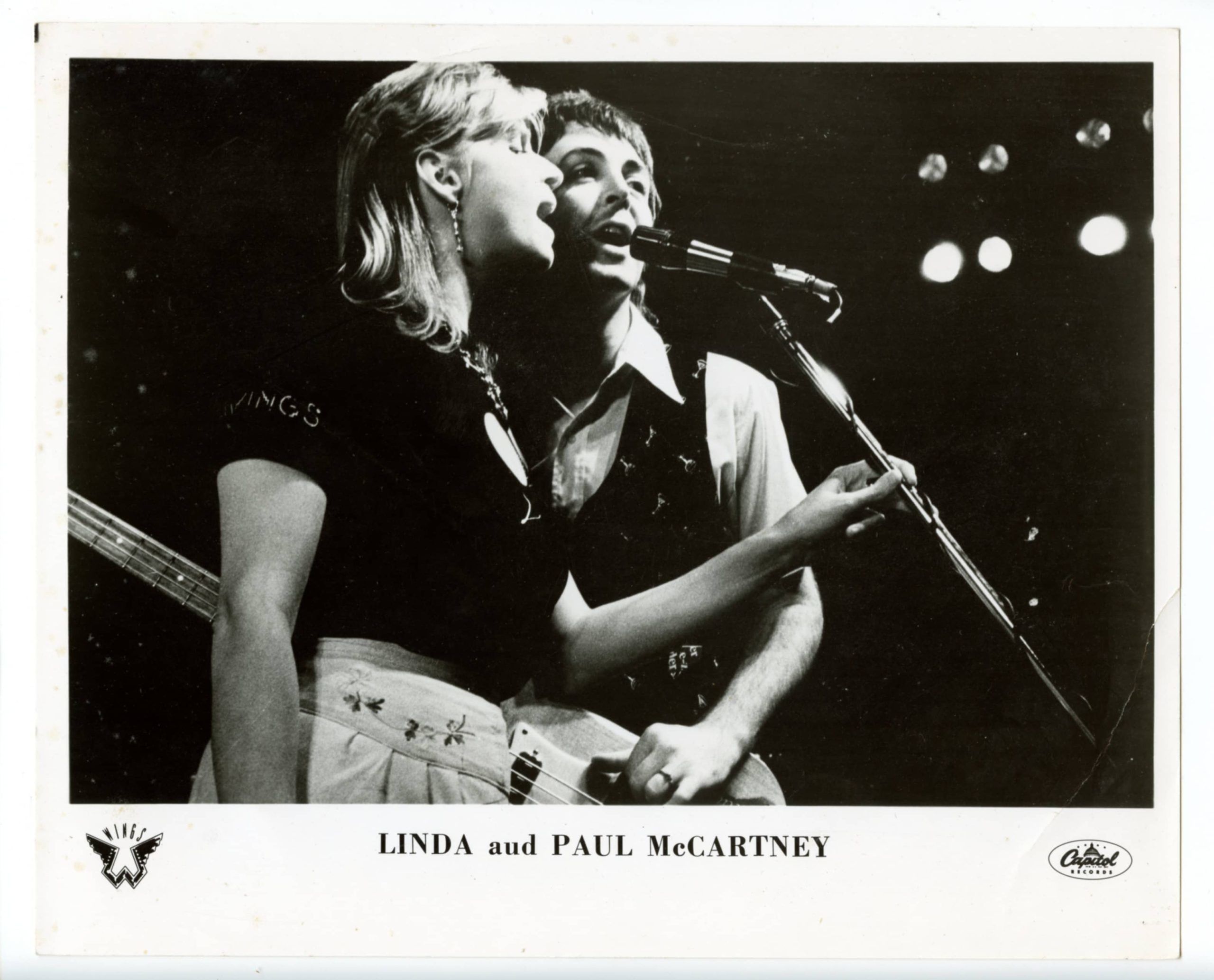 Paul McCartney and Linda Photo 1970s Capitol Records