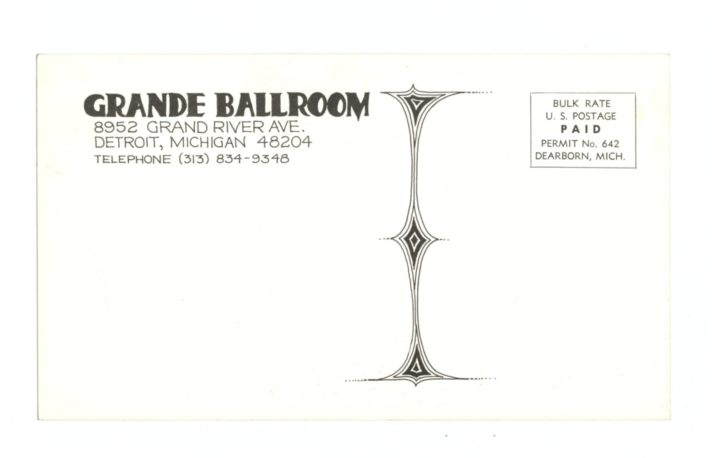 Grande Ballroom Postcard 1968 Aug 9 Canned Heat Carl Lunges signed