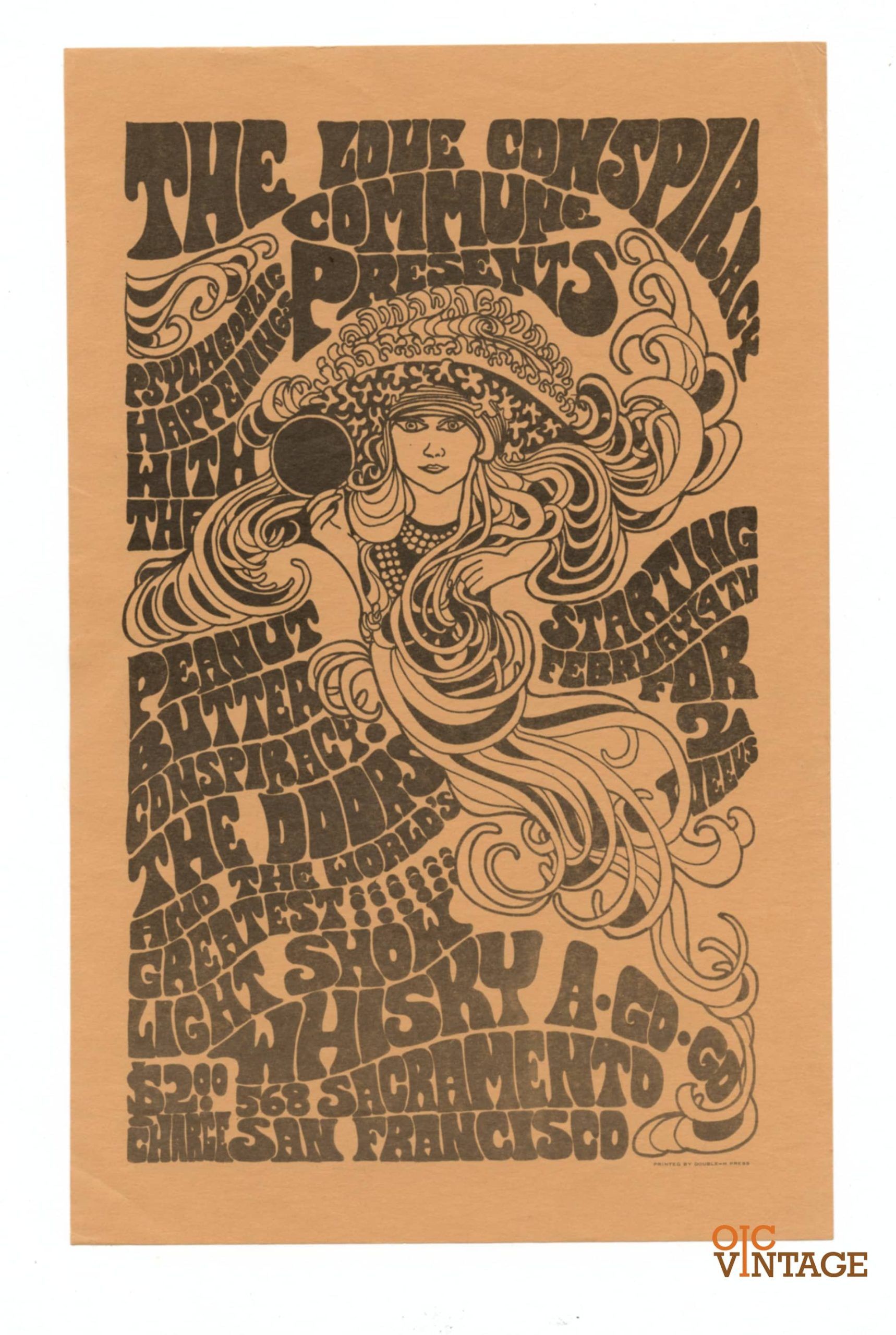 The Doors Handbill 1967 Feb 14 Whisky A Go Go San Francisco AOR 2.195