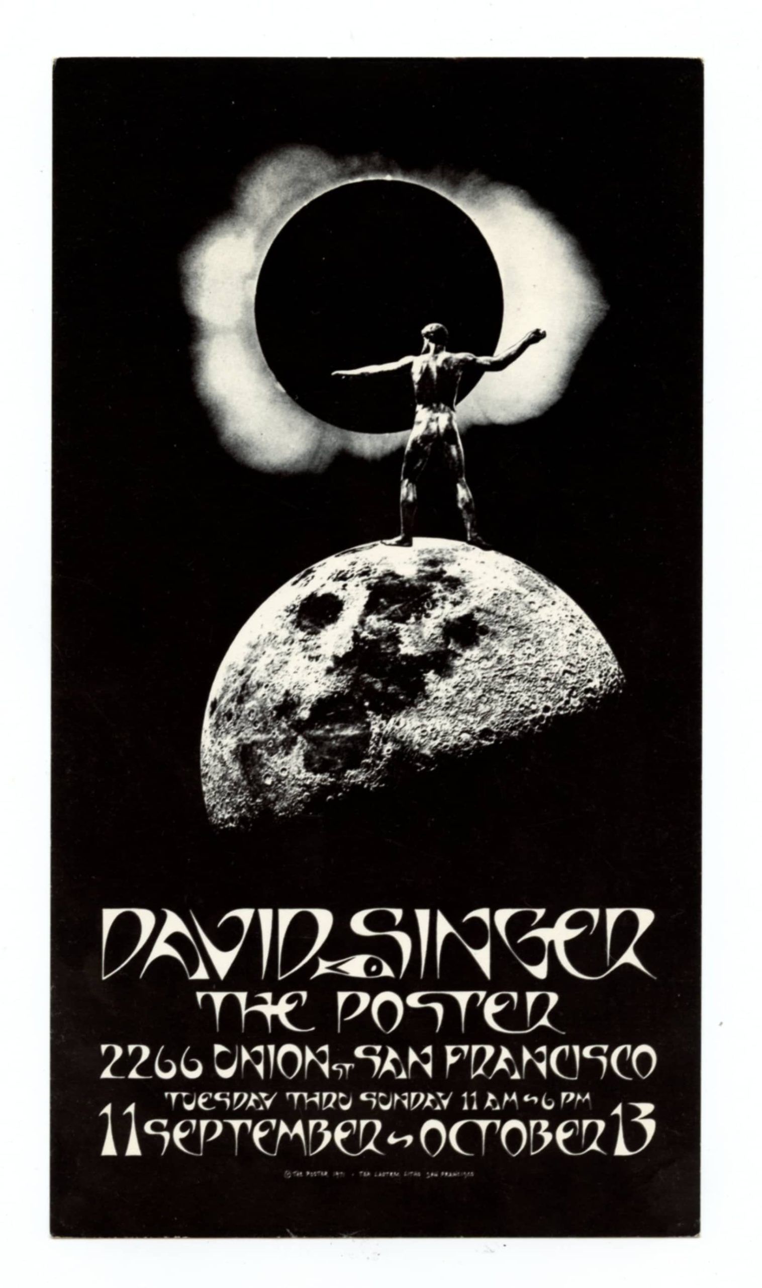 David Singer Postcard 1971 San Francisco Exhibition Promotion