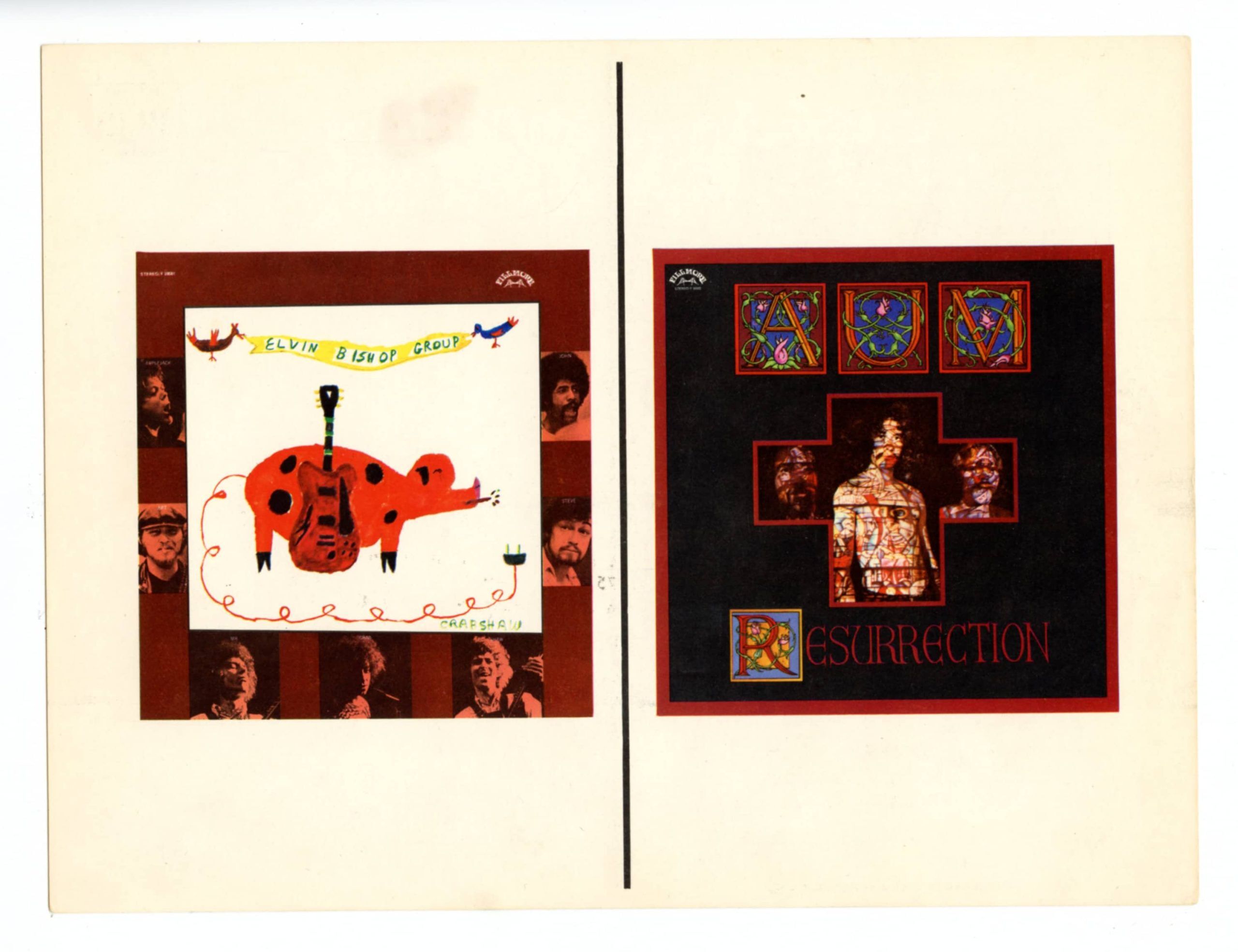 Elvin Bishop Postcard Mailed w/ AUM 1969 Fillmore Records