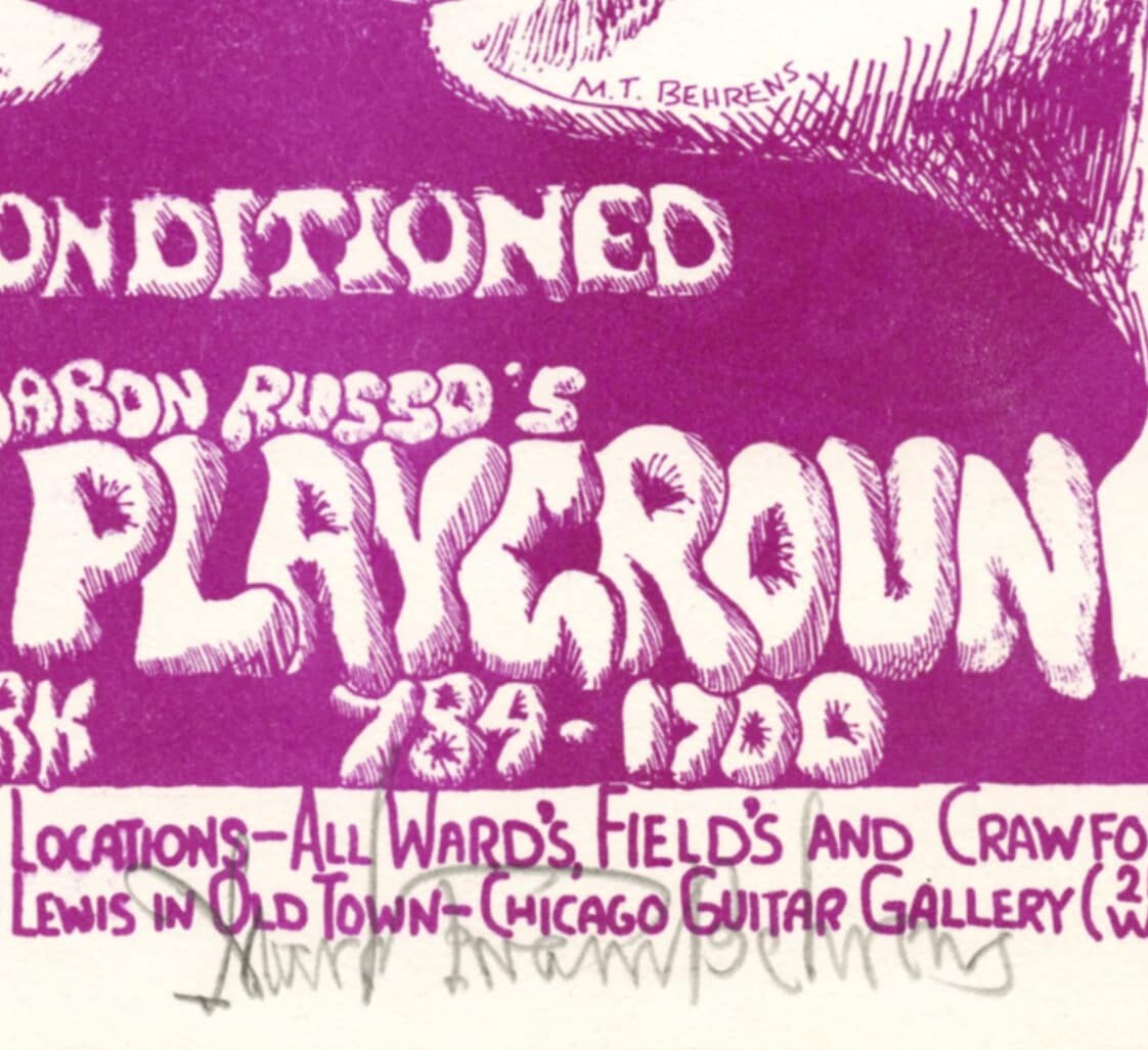 Al Kooper Handbill w/ the Revue Mountain 1969 Kinetic Playground Mark T. Behrens signed