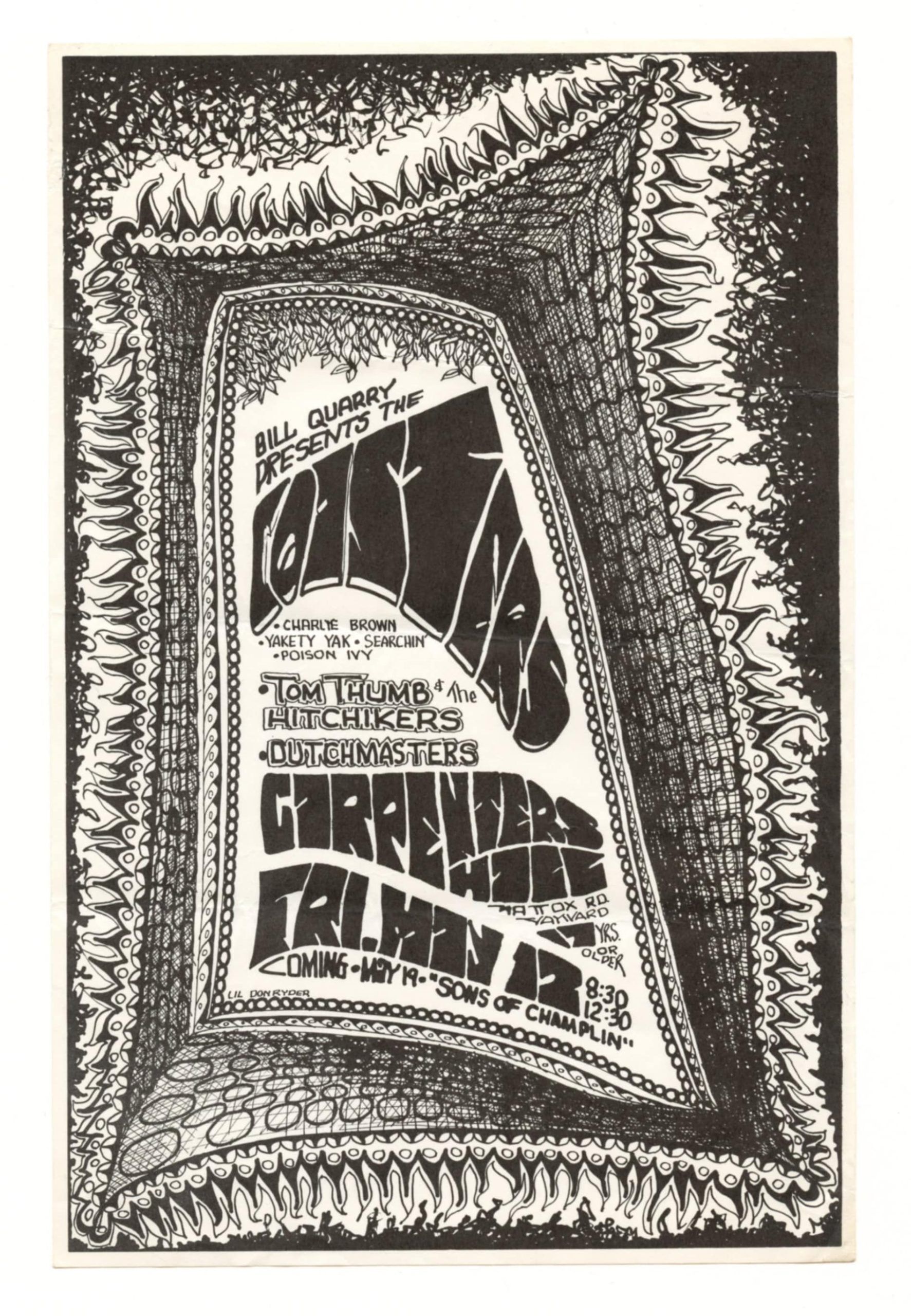 Bill Quarry's Handbill The Coasters 1967 May 12 Hayward