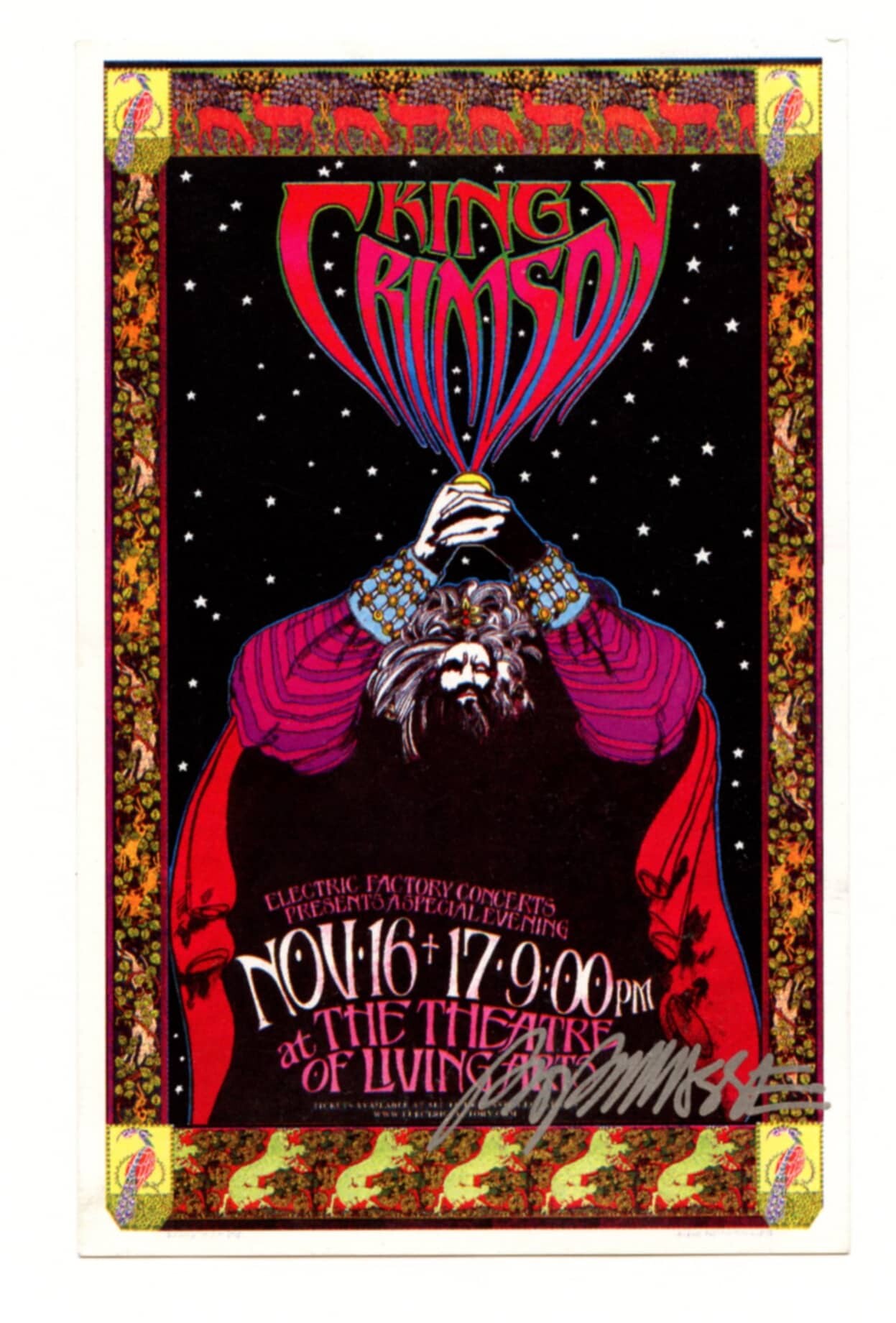 King Crimson Handbill 2000 Nov 6 Philadelphia Bob Masse
