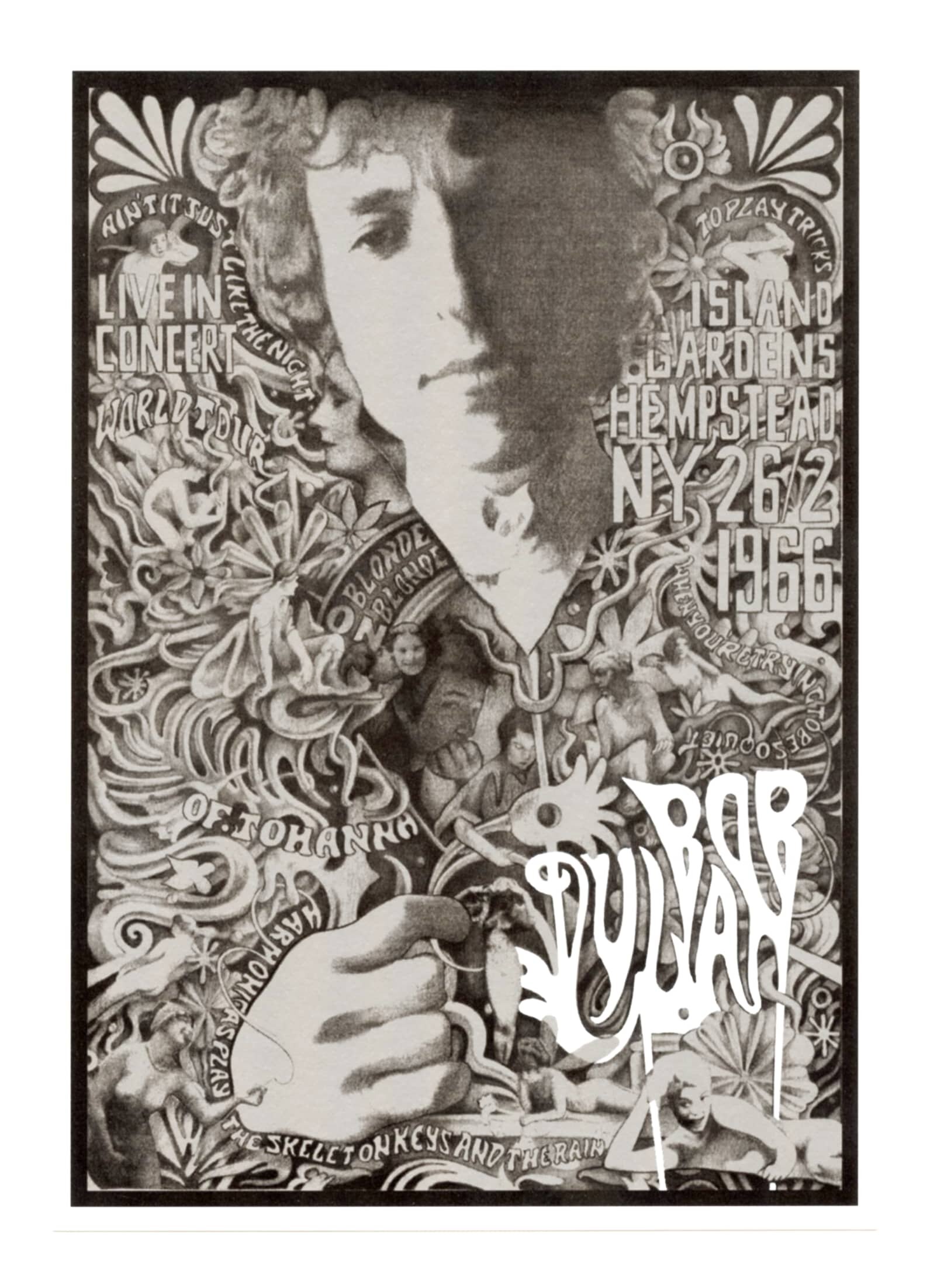 Bob Dylan Handbill Commemorative Island Gardens 1966 Steve Harradine